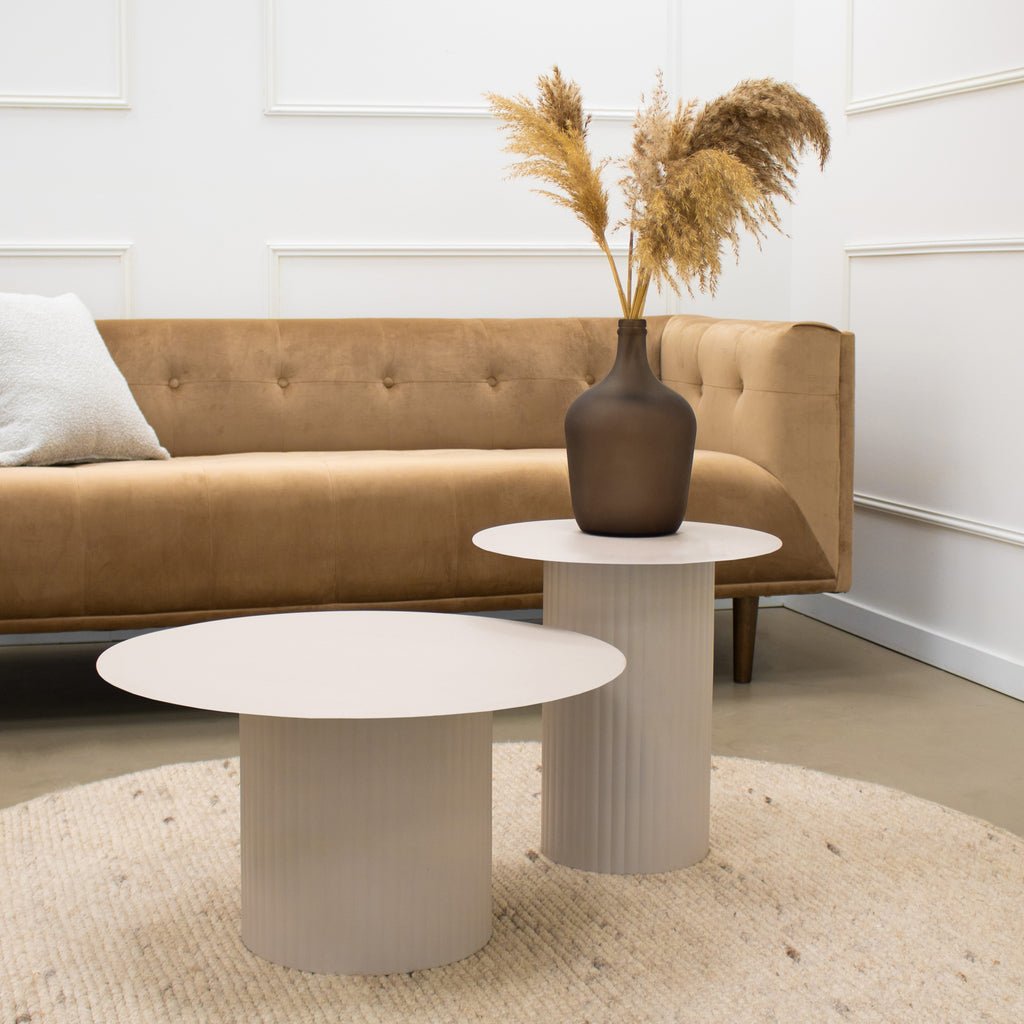 Couchtisch Tilo - L - Beige-Couchtische-Kick Collection-le canapé