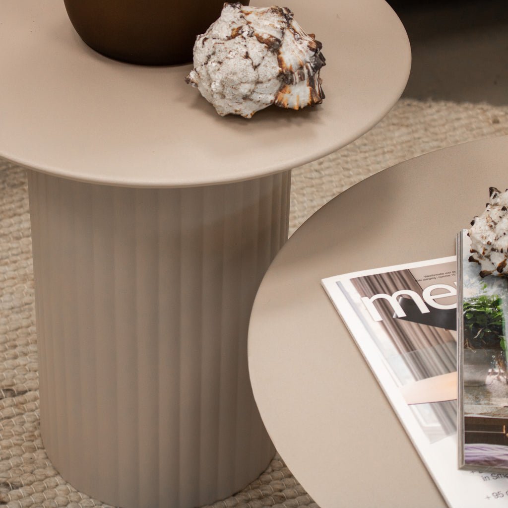 Couchtisch Tilo - L - Beige-Couchtische-Kick Collection-le canapé