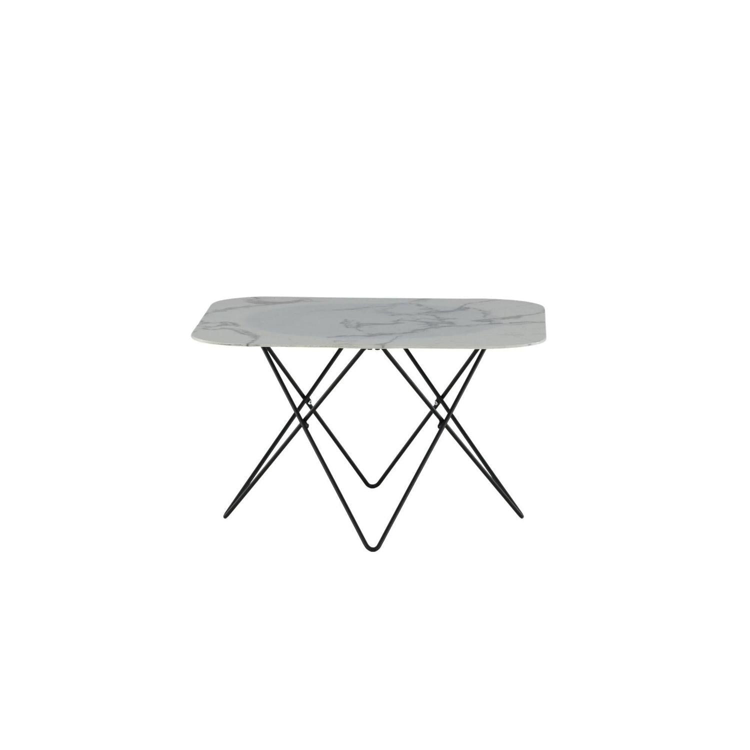 Couchtisch Tristar aus Marmorglas - Weiß-Couchtische-Venture Home-le canapé
