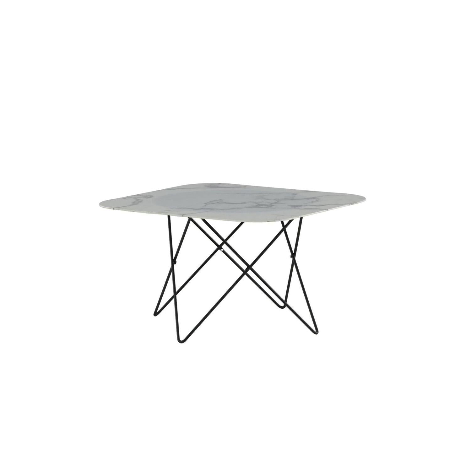 Couchtisch Tristar aus Marmorglas - Weiß-Couchtische-Venture Home-le canapé