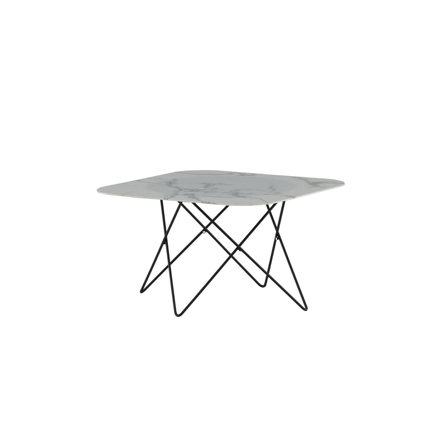 Couchtisch Tristar aus Marmorglas - Weiß-Couchtische-Venture Home-le canapé