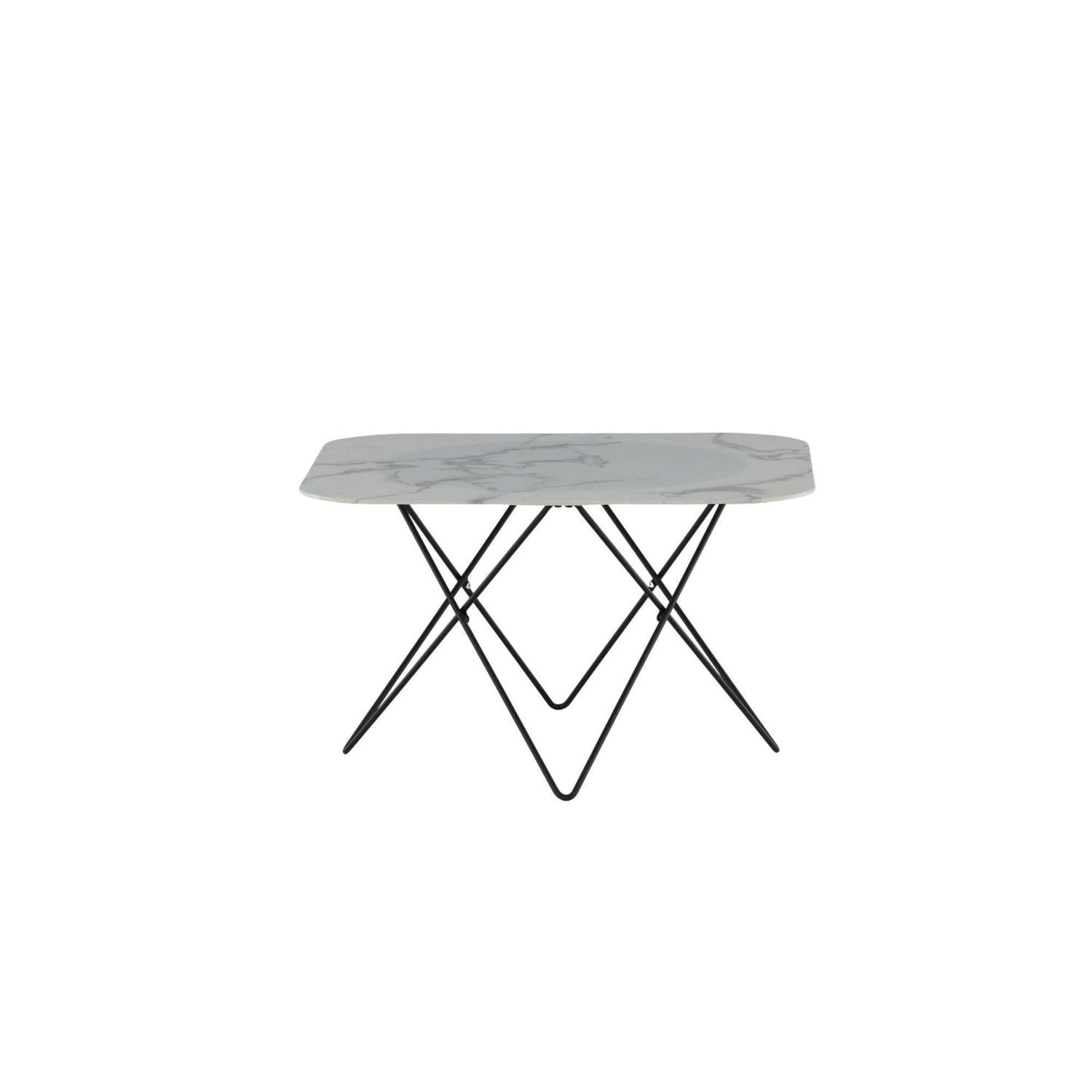 Couchtisch Tristar aus Marmorglas - Weiß-Couchtische-Venture Home-le canapé