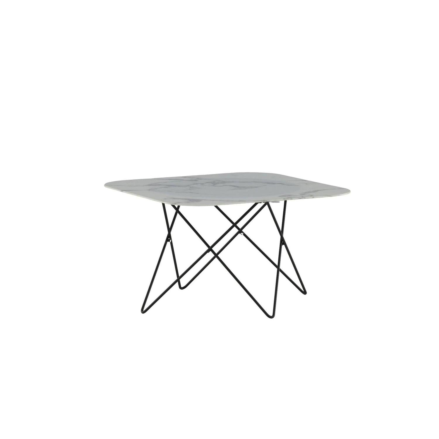 Couchtisch Tristar aus Marmorglas - Weiß-Couchtische-Venture Home-le canapé