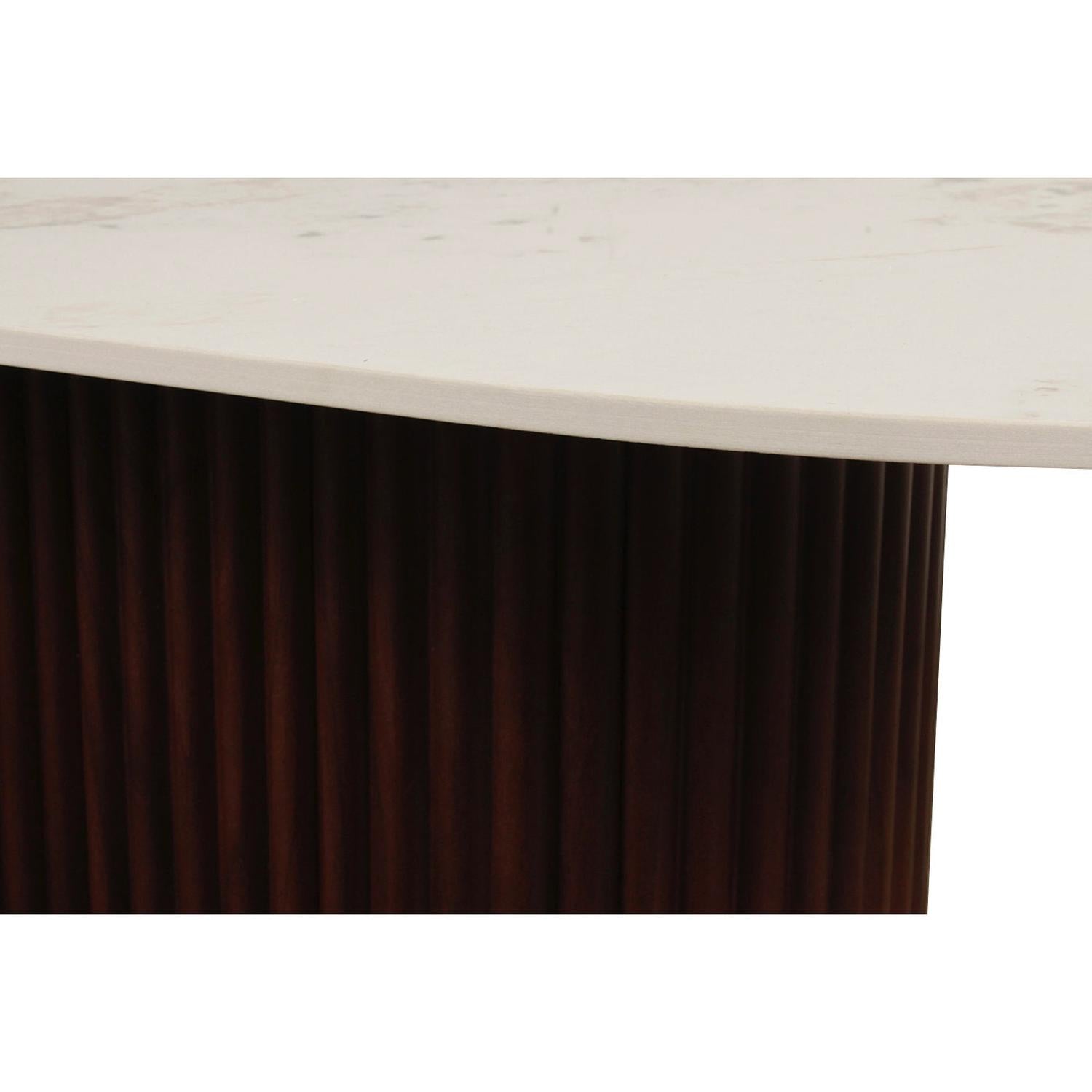 Couchtisch Urban Chique aus Keramik in Marmoroptik - Beige-Couchtische-Pole to Pole-le canapé