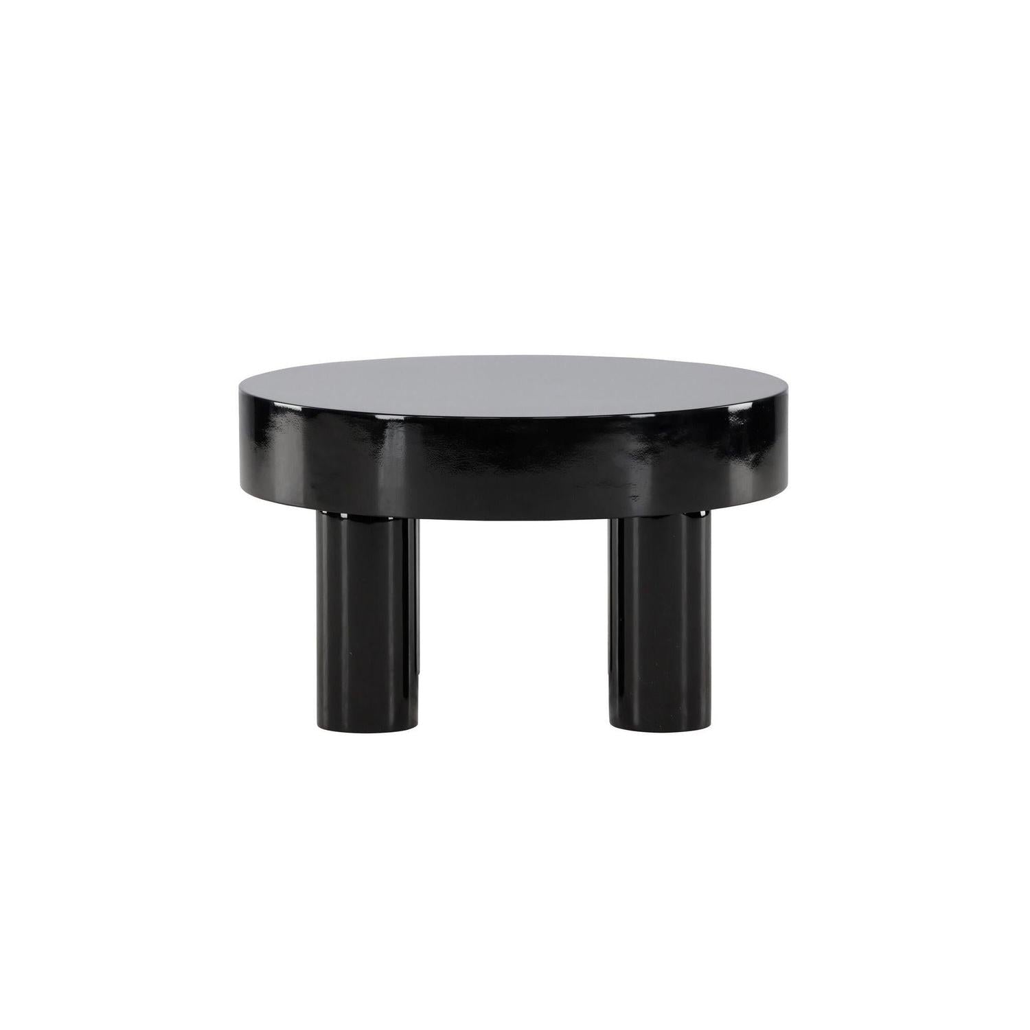 Couchtisch Varberg 60cm - Hochglanz Schwarz-Couchtische-Venture Home-le canapé