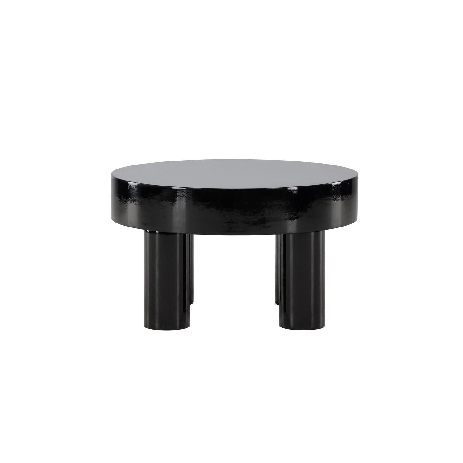 Couchtisch Varberg 60cm - Hochglanz Schwarz-Couchtische-Venture Home-le canapé