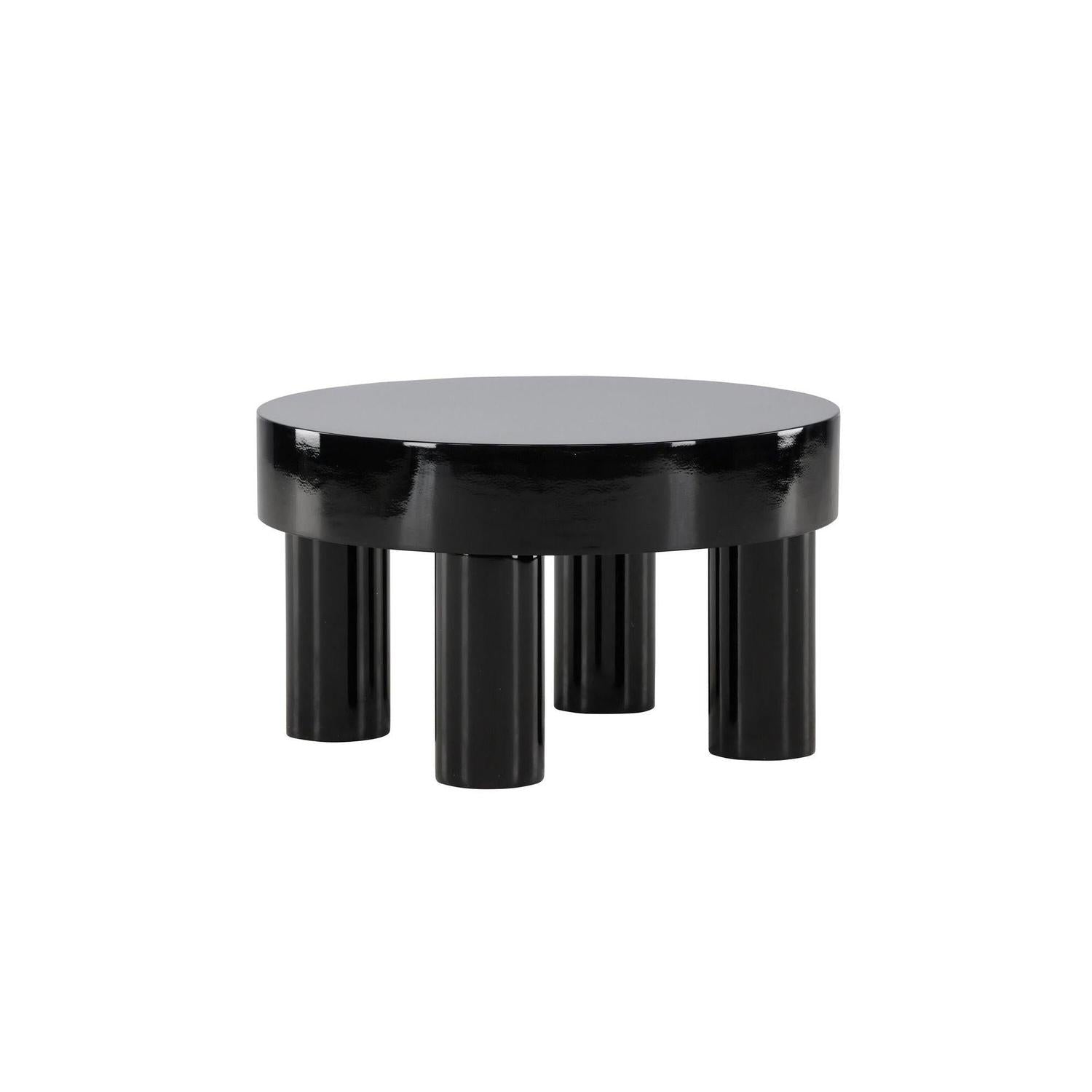 Couchtisch Varberg 60cm - Hochglanz Schwarz-Couchtische-Venture Home-le canapé