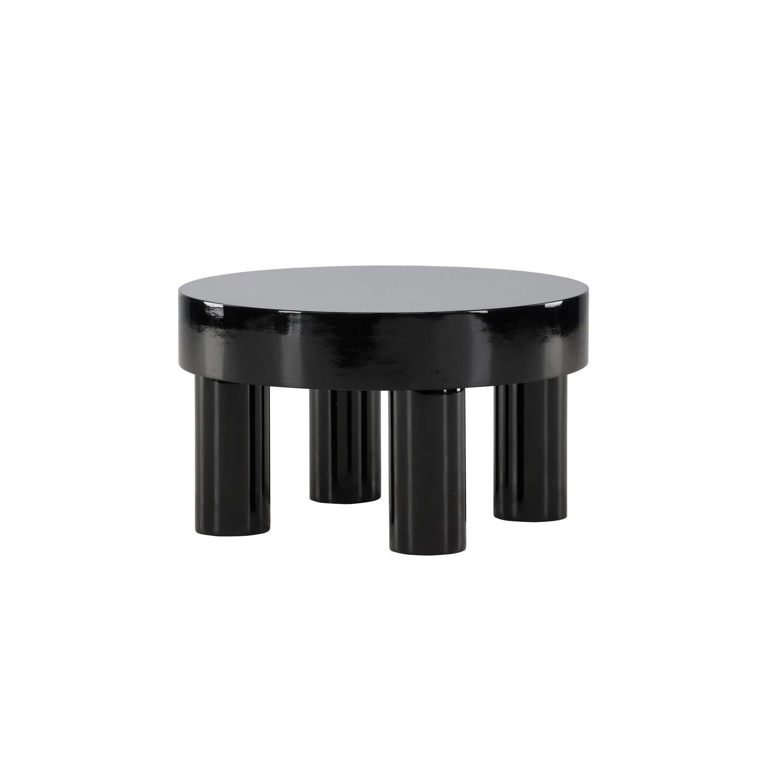Couchtisch Varberg 60cm - Hochglanz Schwarz-Couchtische-Venture Home-le canapé