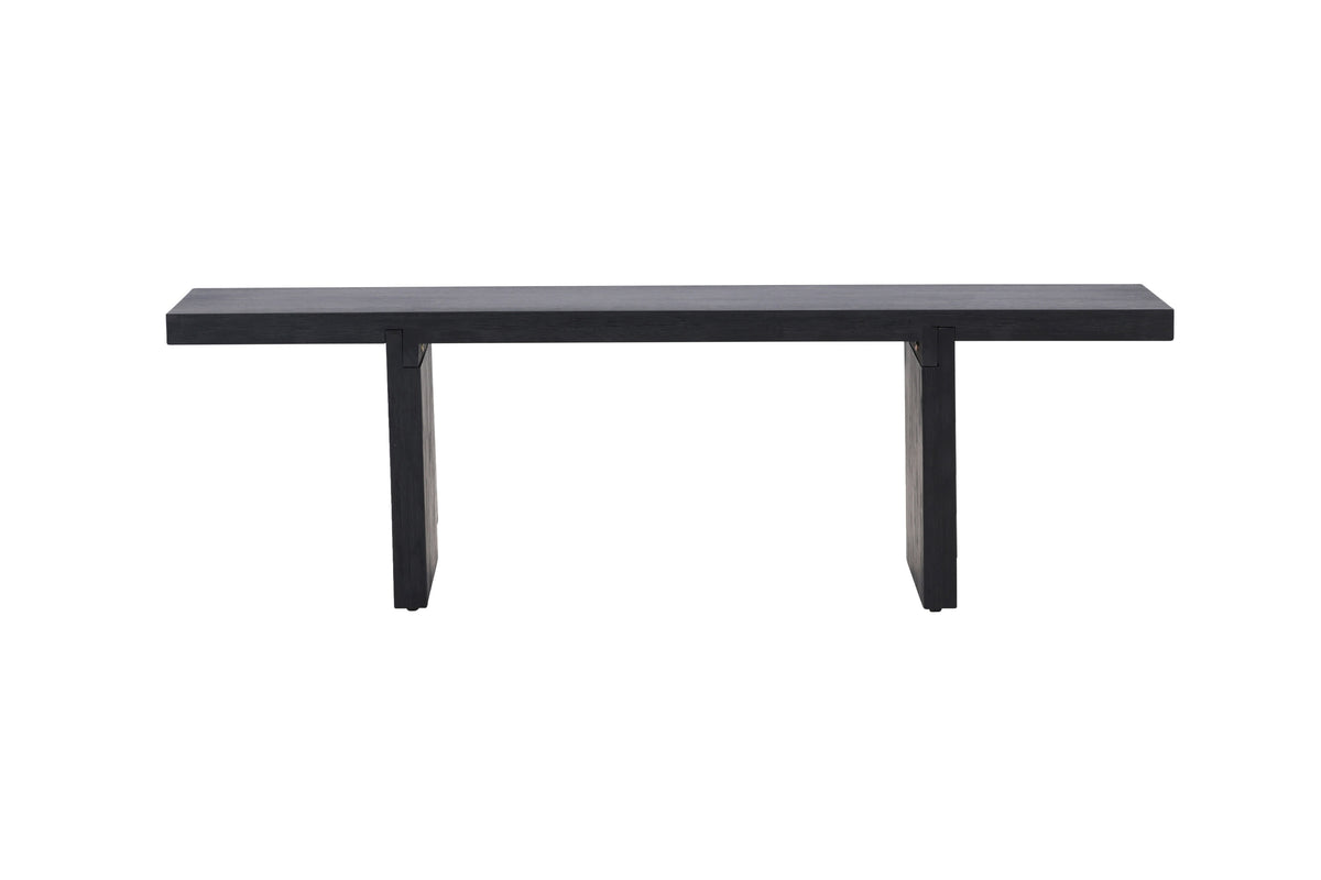 Couchtisch Yakunik 120cm aus Massivholz - Schwarz-Couchtische-Venture Home-le canapé