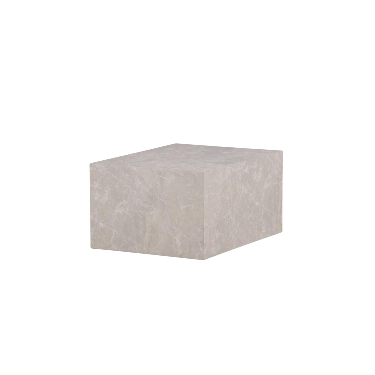 Couchtisch York 80*60cm in Marmoroptik - Beige-Couchtisch-Venture Home-le canapé