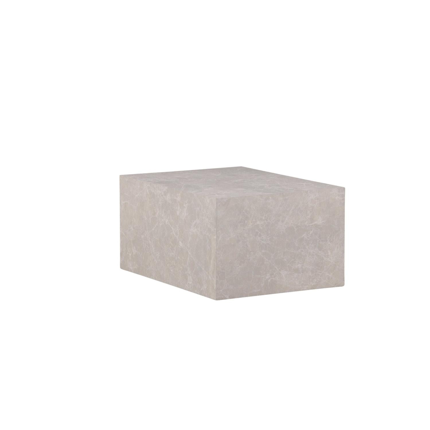 Couchtisch York 80*60cm in Marmoroptik - Beige-Couchtische-Venture Home-le canapé