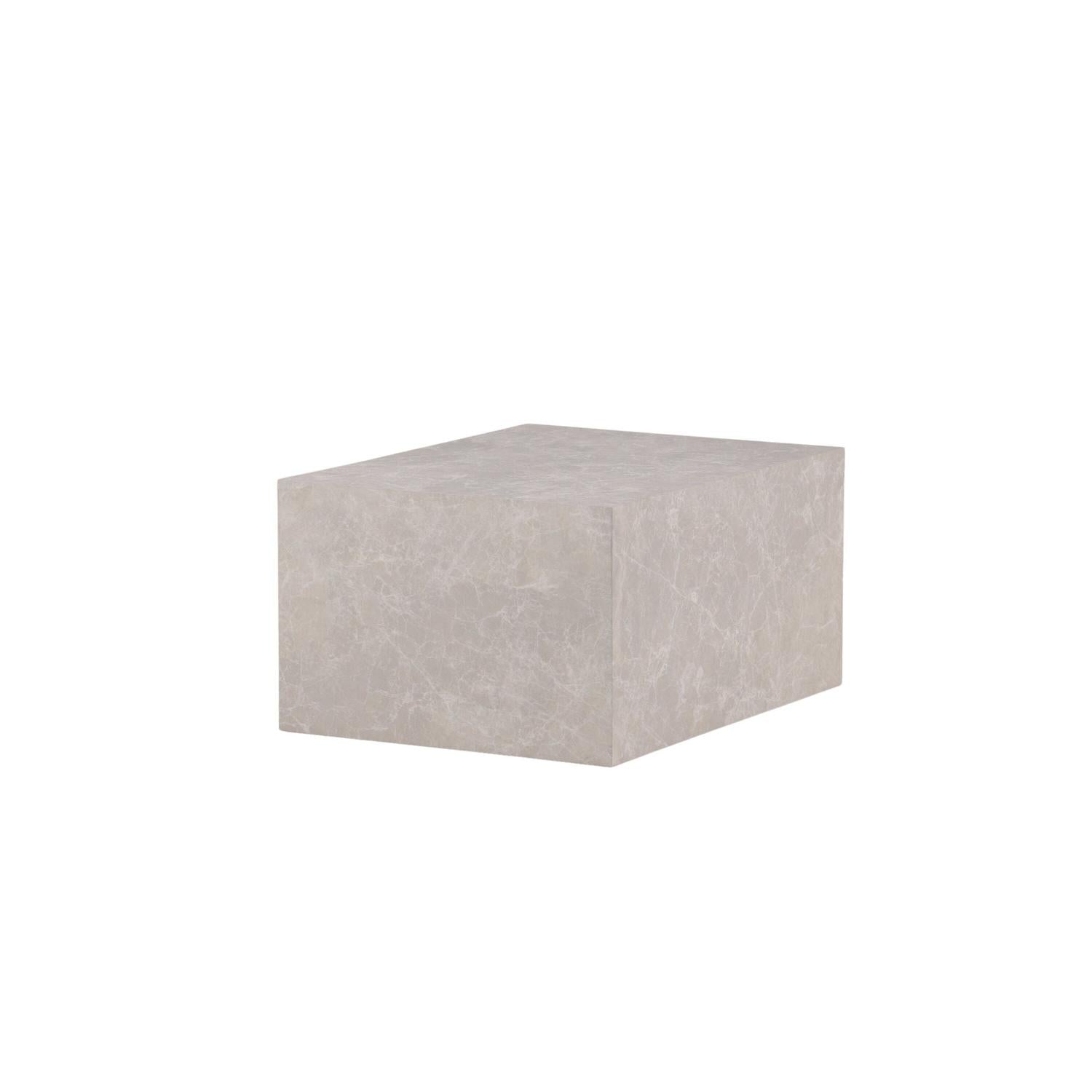 Couchtisch York 80*60cm in Marmoroptik - Beige-Couchtische-Venture Home-le canapé