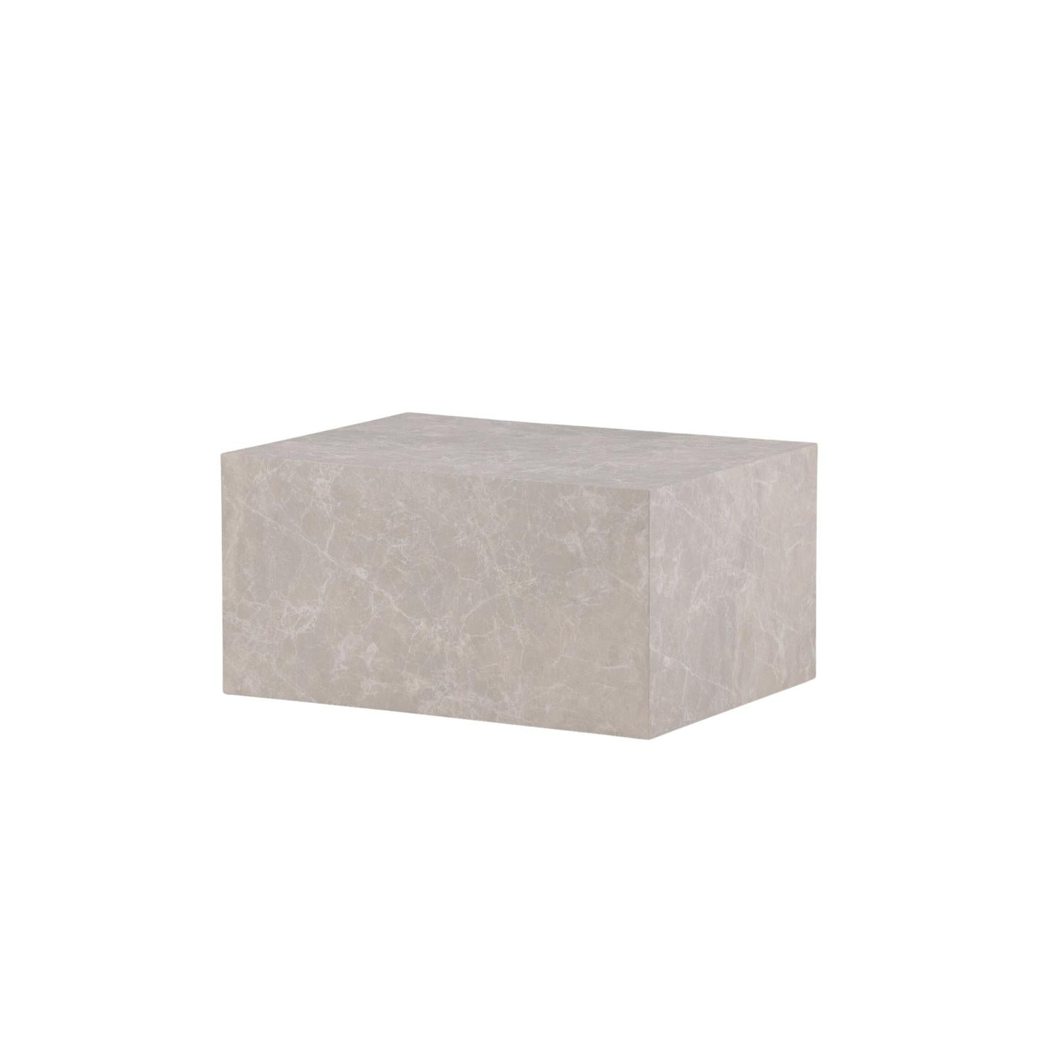 Couchtisch York 80*60cm in Marmoroptik - Beige-Couchtische-Venture Home-le canapé