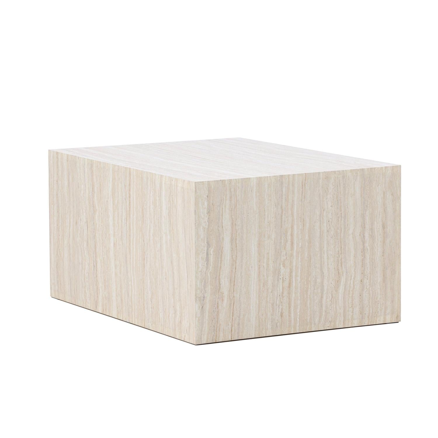 Couchtisch York 80*60cm in Steinoptik - Beige-Couchtisch-Venture Home-le canapé