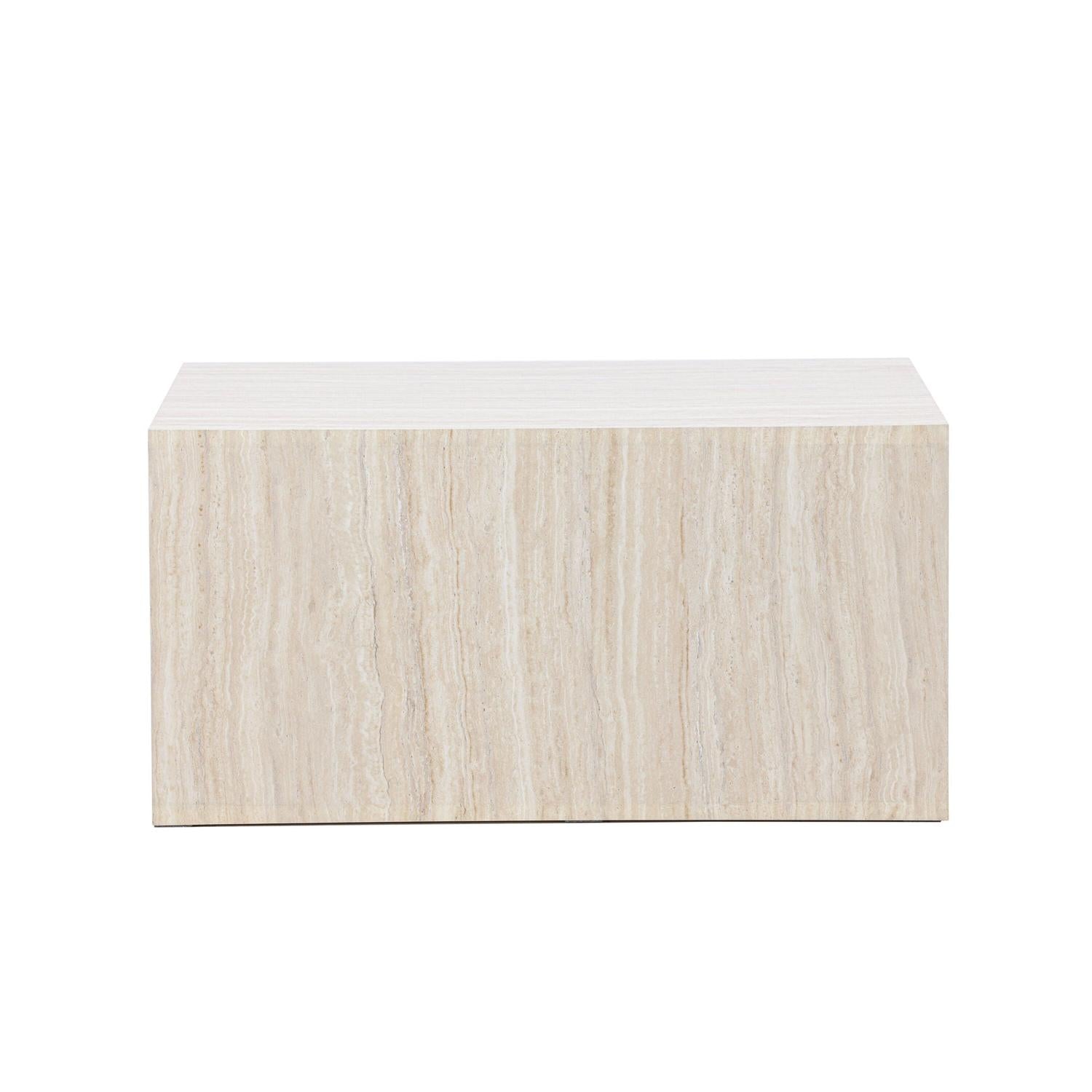 Couchtisch York 80*60cm in Steinoptik - Beige-Couchtische-Venture Home-le canapé
