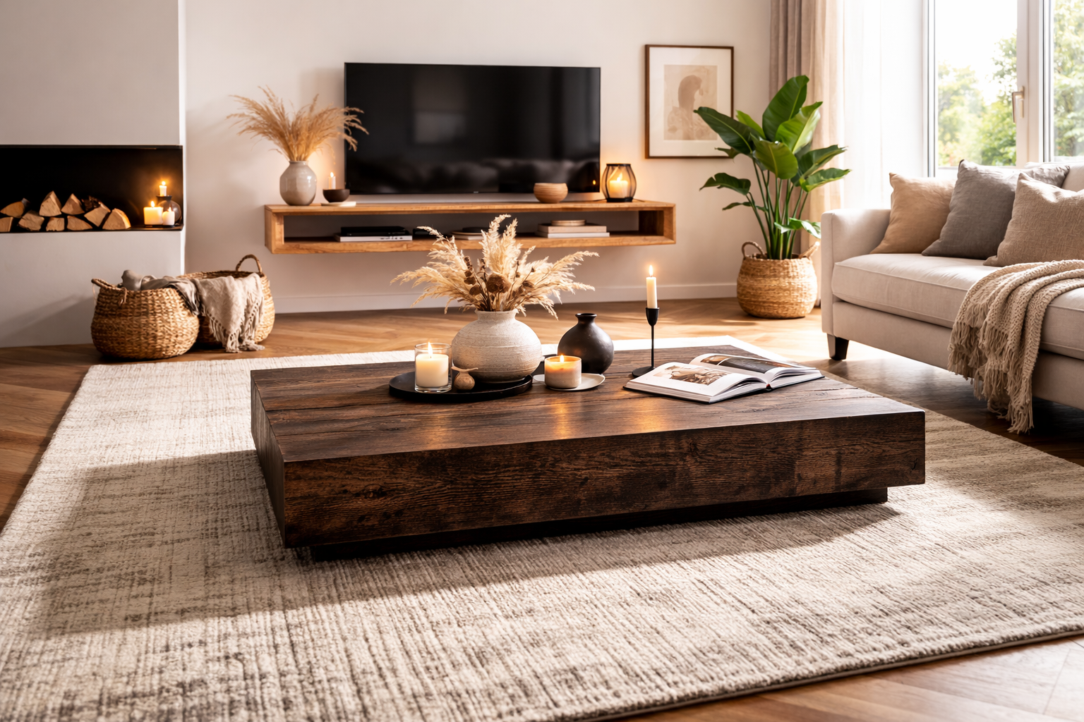 Couchtisch York 80cm - Mokka-Couchtische-Venture Home-le canapé