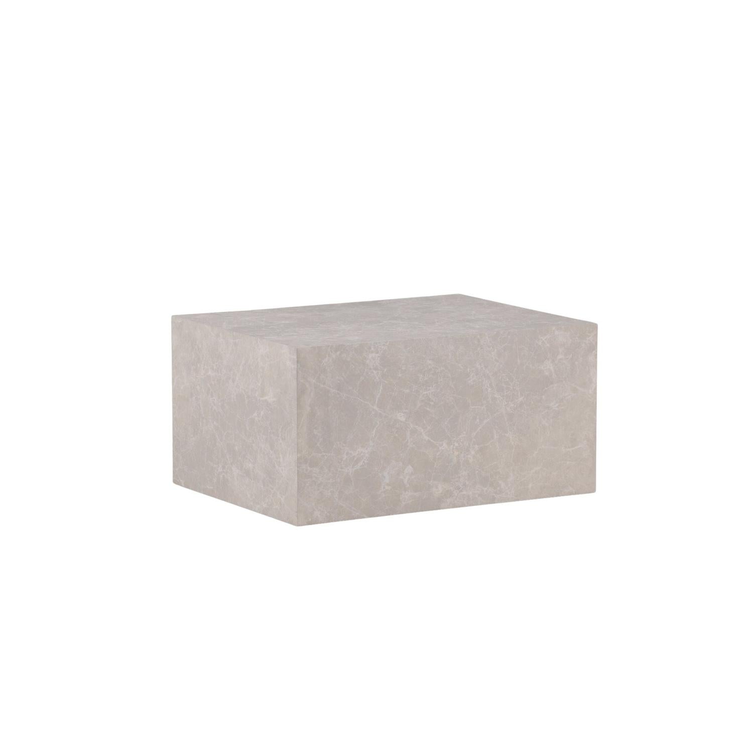 Couchtisch York 80x60cm - Beige Marmoroptik-Couchtisch-Venture Home-le canapé