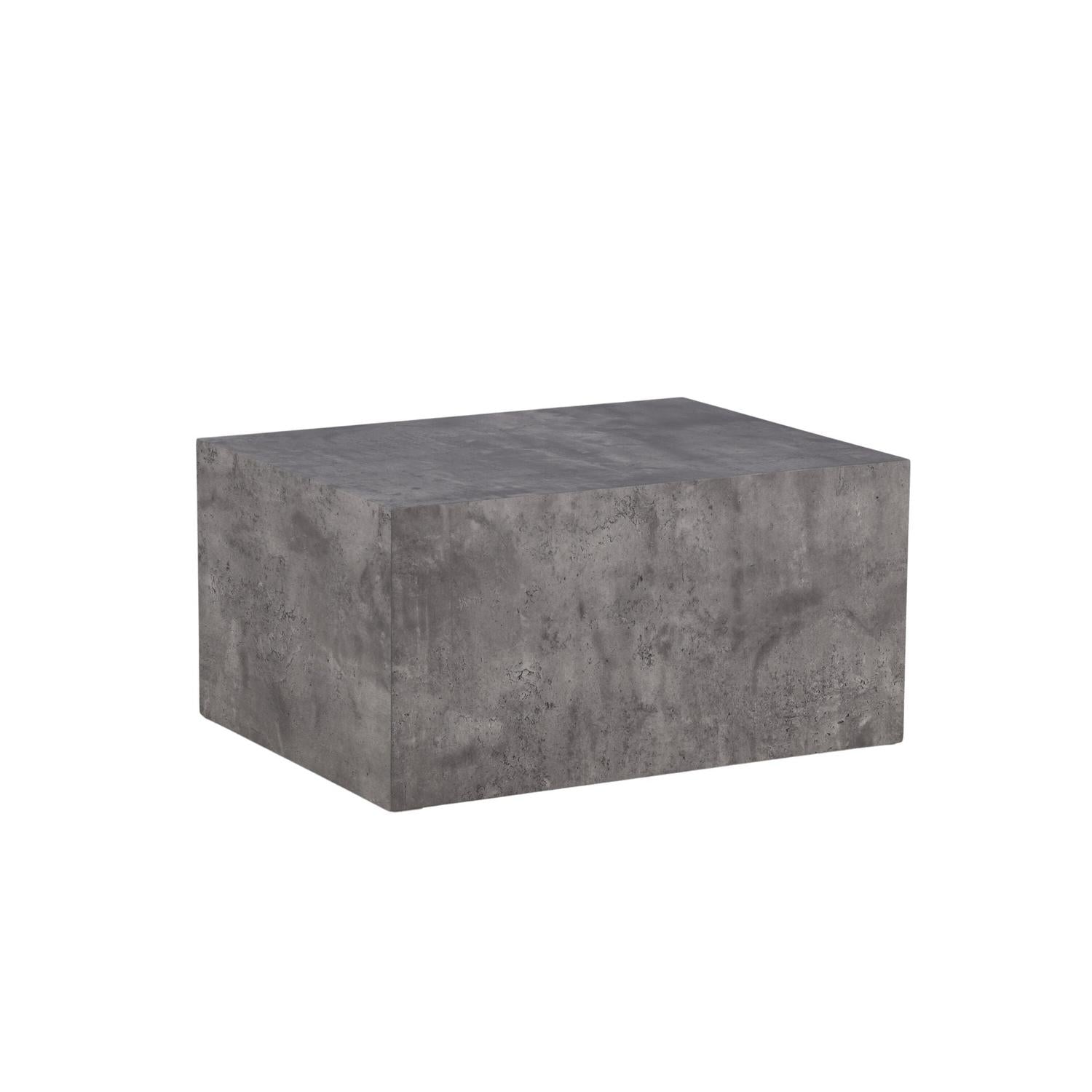 Couchtisch York 80x60cm - Grau Marmoroptik-Couchtisch-Venture Home-le canapé