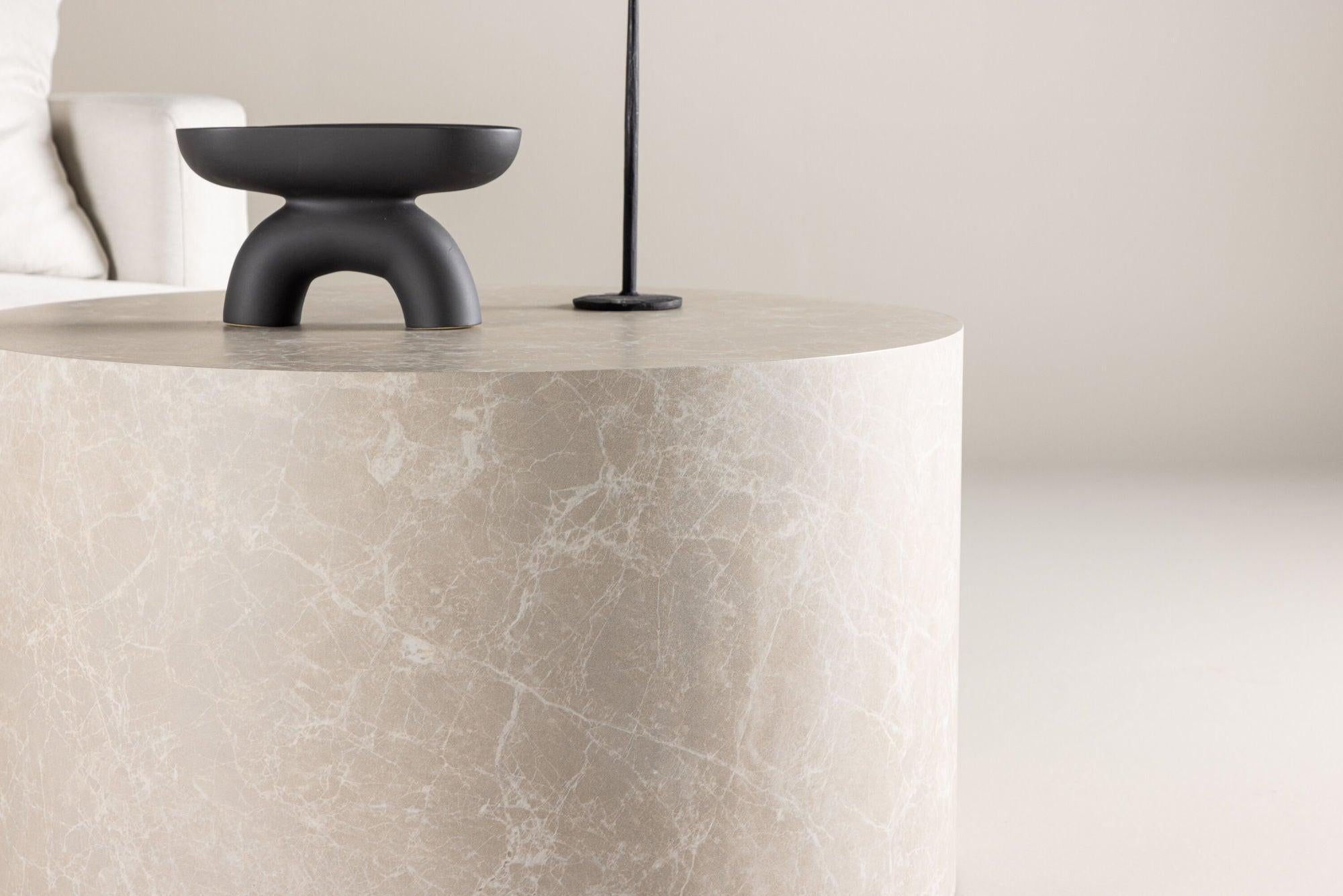 Couchtisch York Ø80cm - Beige-Couchtische-Venture Home-le canapé