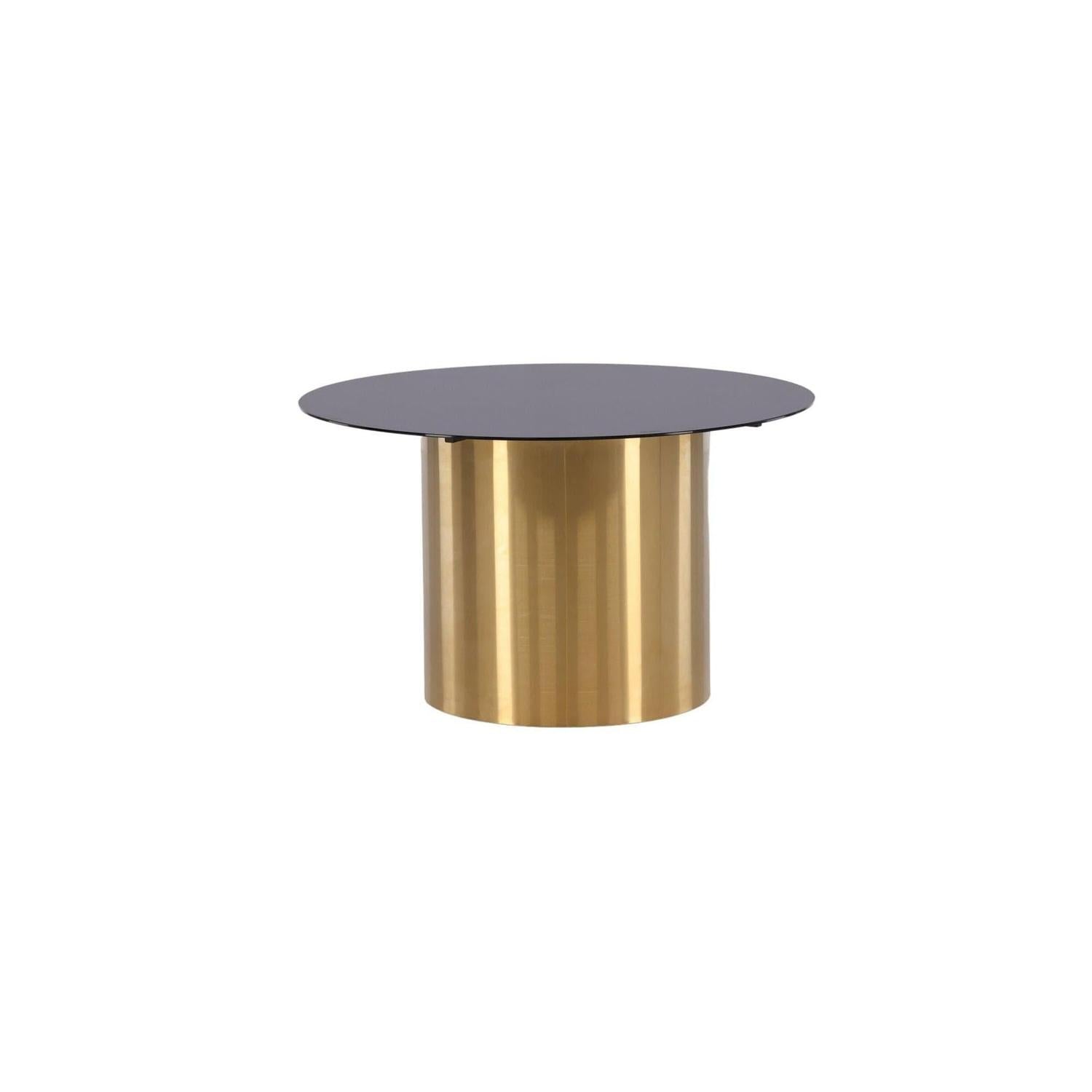 Couchtisch Ystad - Rauchglas / Messing-Couchtisch-Furniture Fashion-le canapé