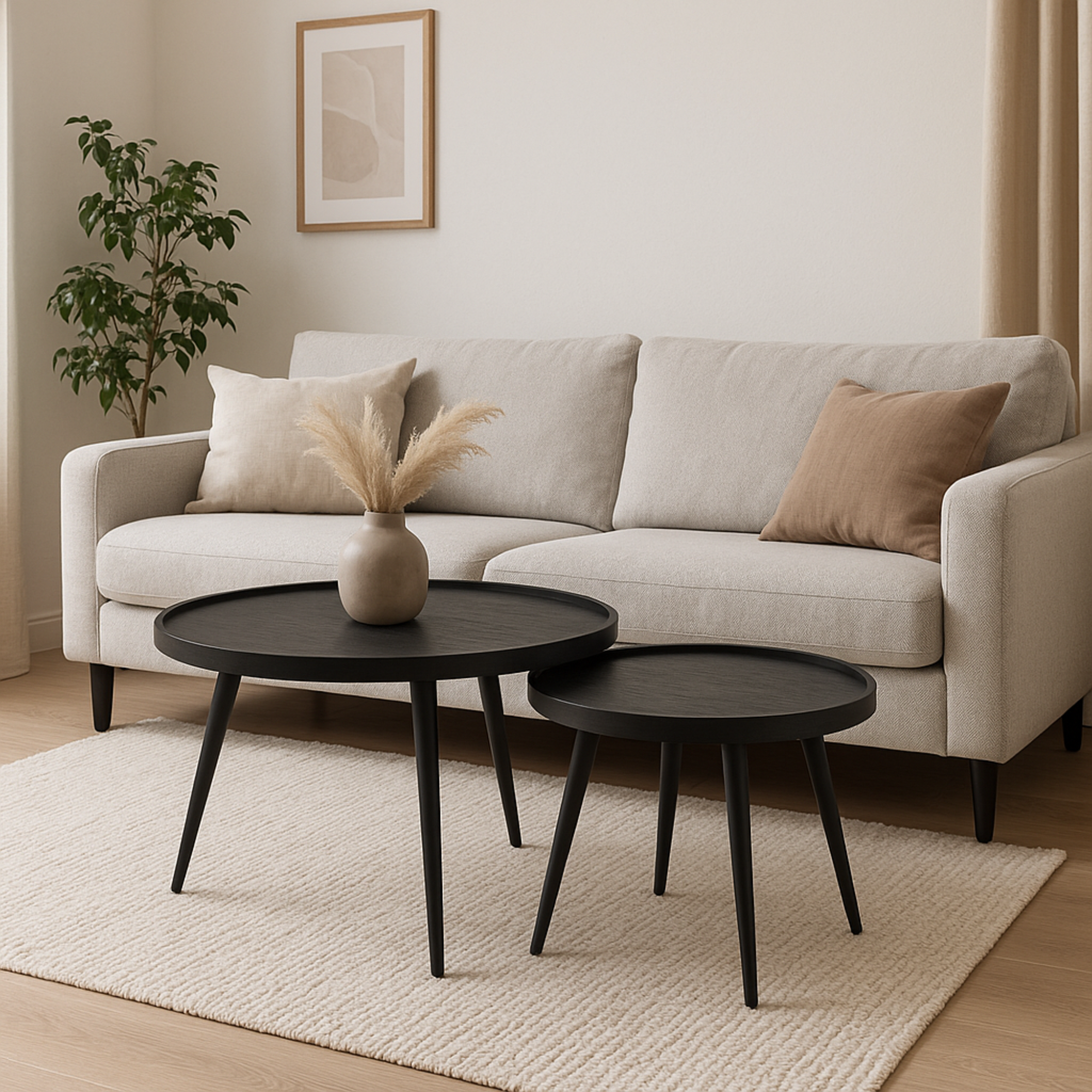 Couchtische Lena, 2er-Set - Schwarz-Couchtisch-Benoa-le canapé