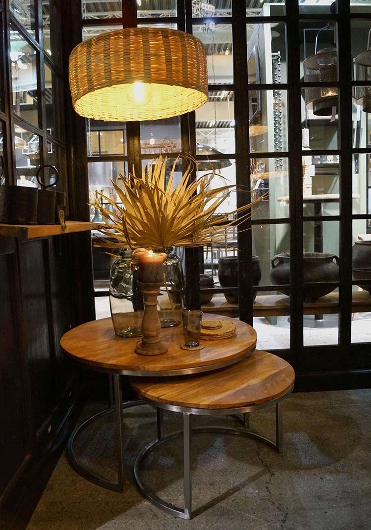 Couchtische Paris, 2er-Set - Natur-Couchtisch-Trademark Living-le canapé