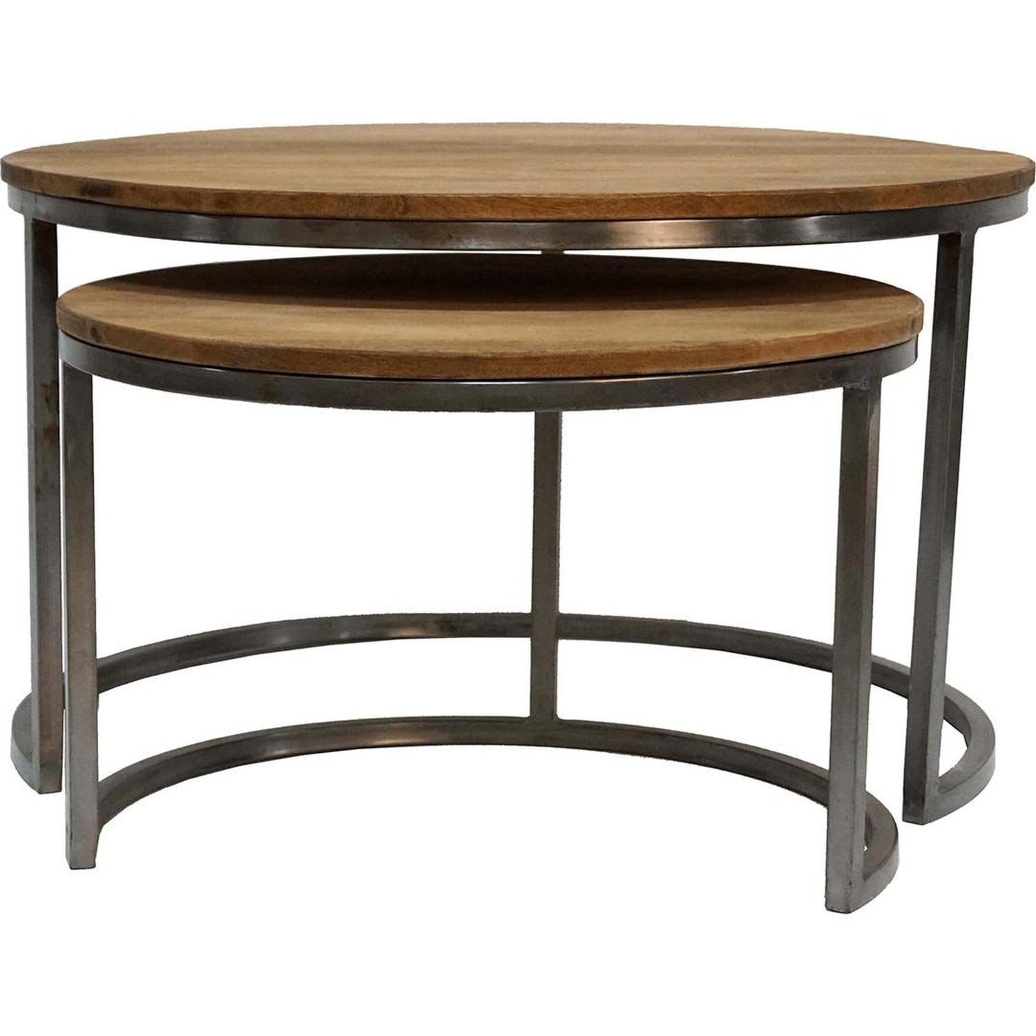 Couchtische Paris, 2er-Set - Natur-Couchtisch-Trademark Living-le canapé