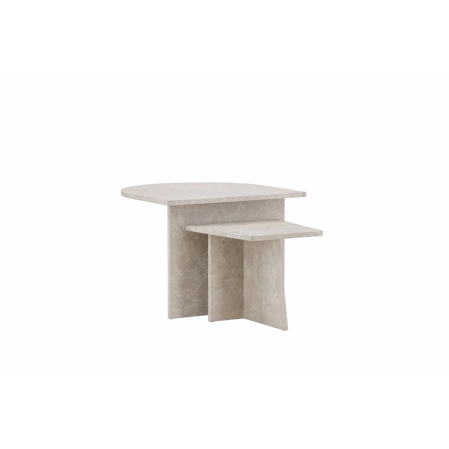Couchtische Sala in Marmoroptik, 2er-Set - Beige-Couchtische-Venture Home-le canapé