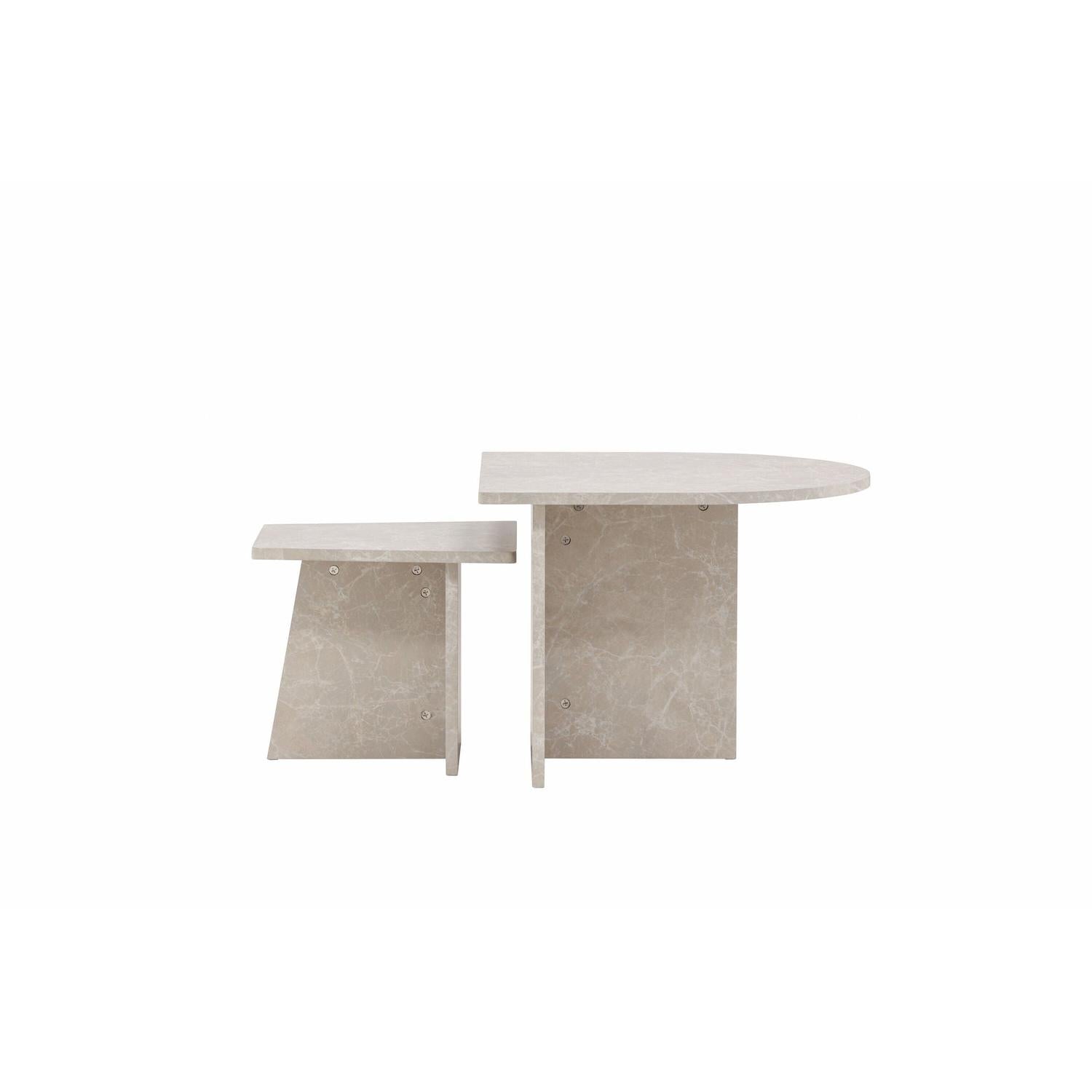 Couchtische Sala in Marmoroptik, 2er-Set - Beige-Couchtische-Venture Home-le canapé