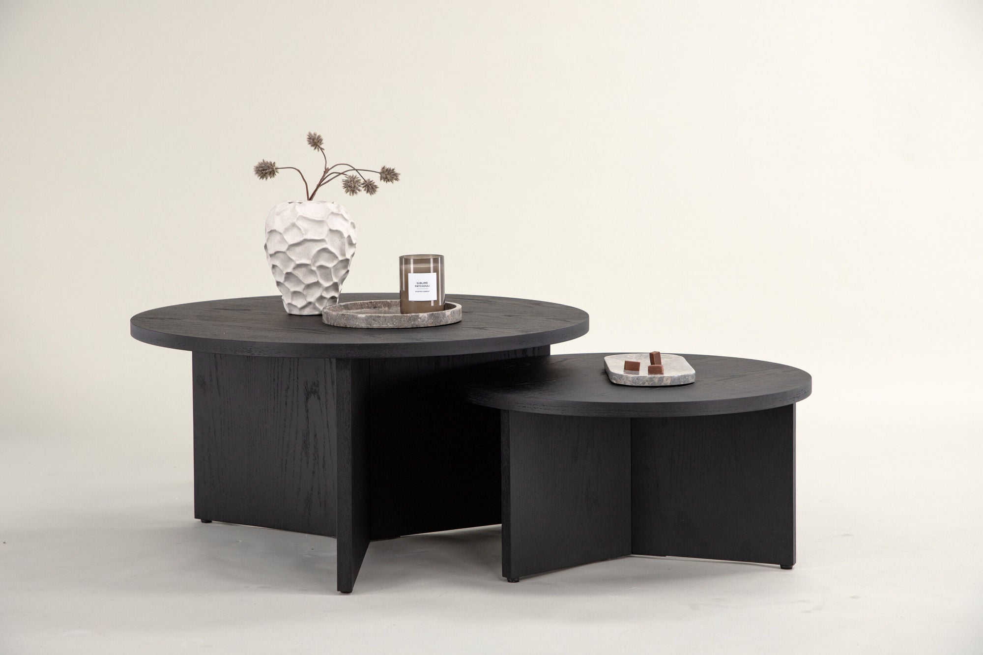 Couchtische Saltö, 2er-Set - Schwarz-Couchtisch-Venture Home-le canapé