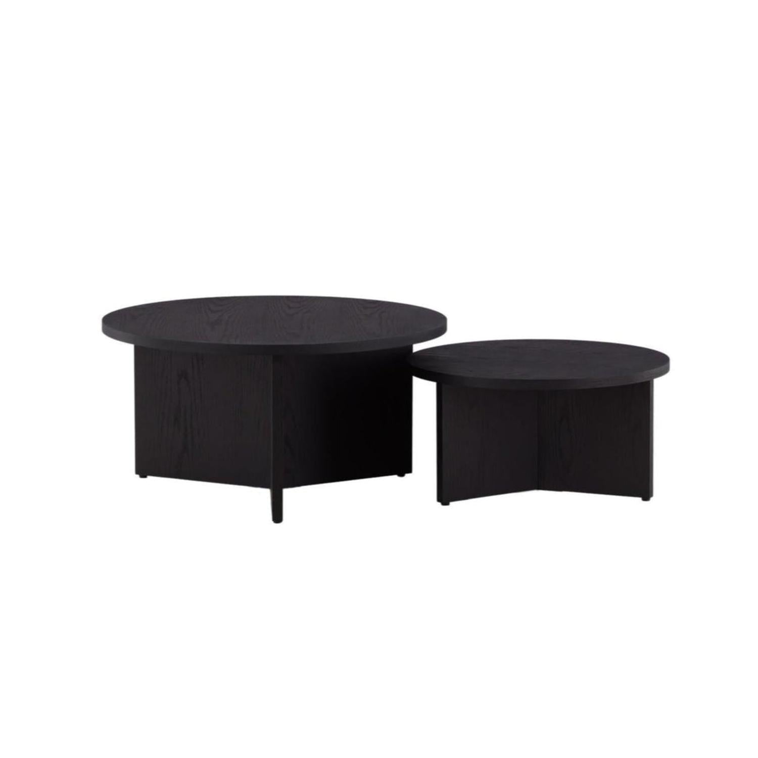Couchtische Saltö, 2er-Set - Schwarz-Couchtisch-Venture Home-le canapé