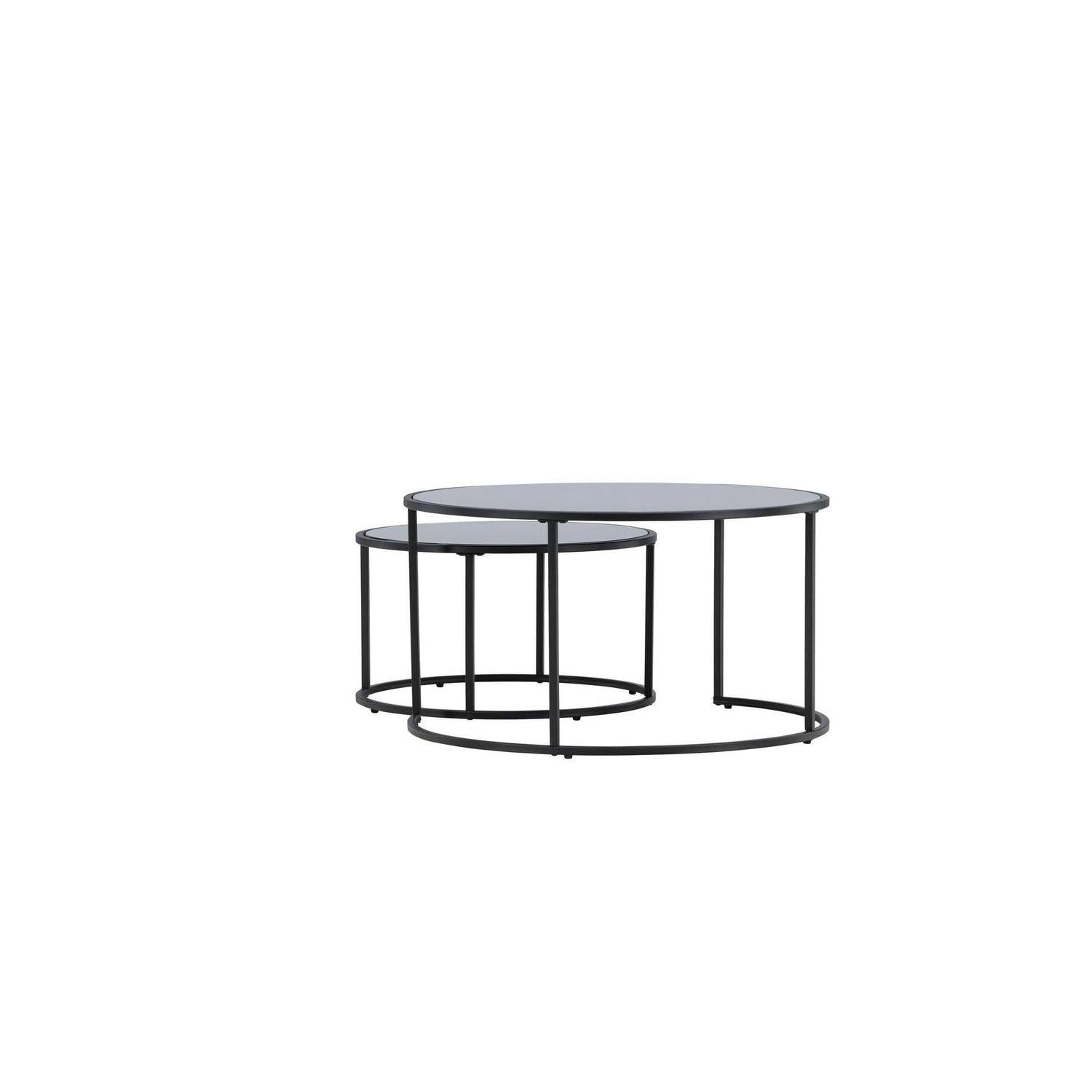 Couchtische Twin, 2er-Set - Schwarz-Couchtisch-Venture Home-le canapé