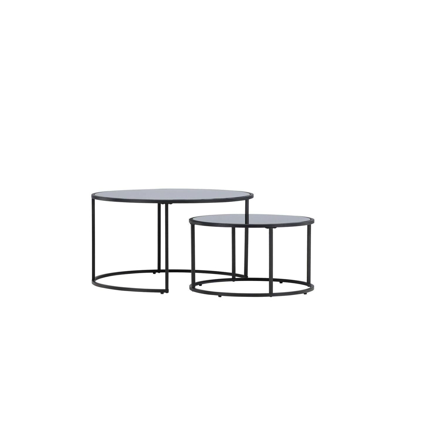 Couchtische Twin, 2er-Set - Schwarz-Couchtisch-Venture Home-le canapé