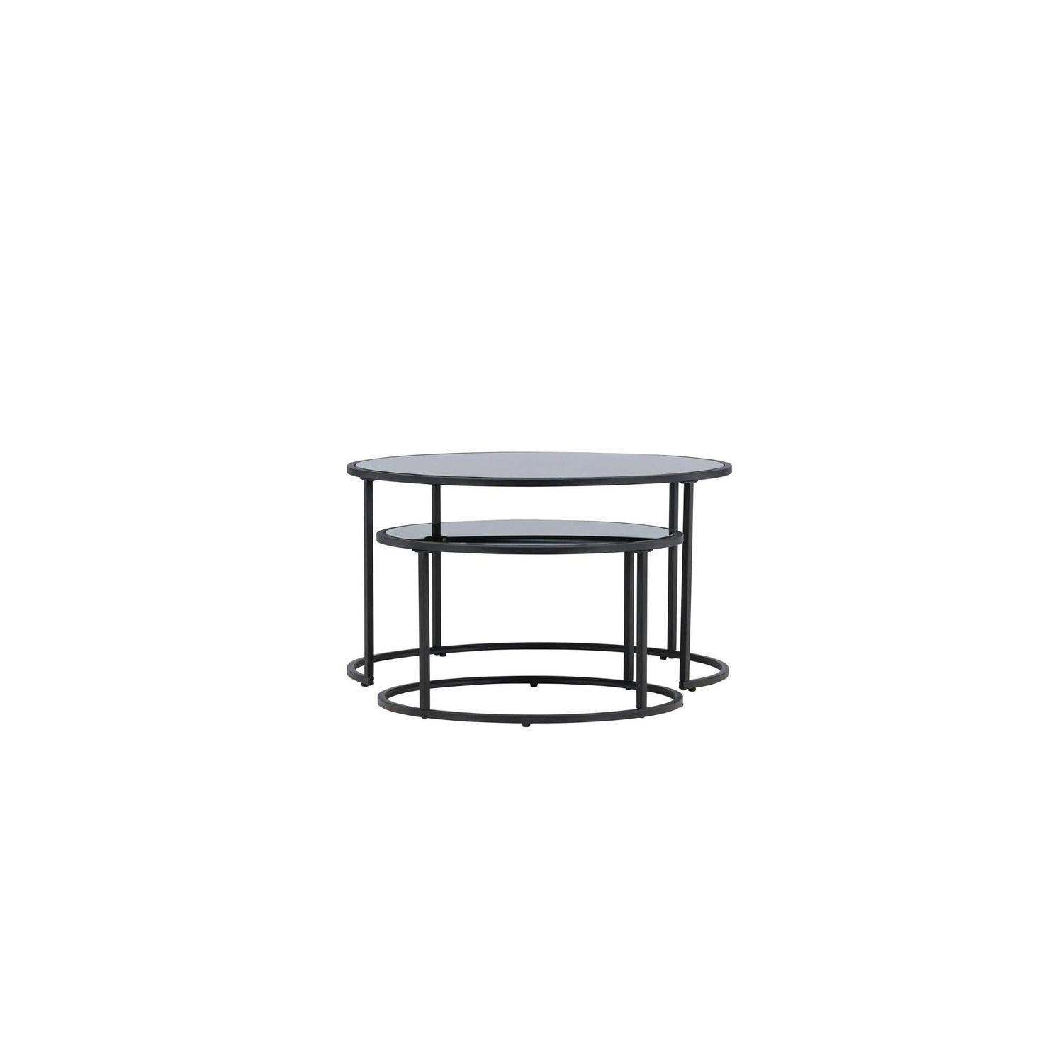Couchtische Twin, 2er-Set - Schwarz-Couchtische-Venture Home-le canapé