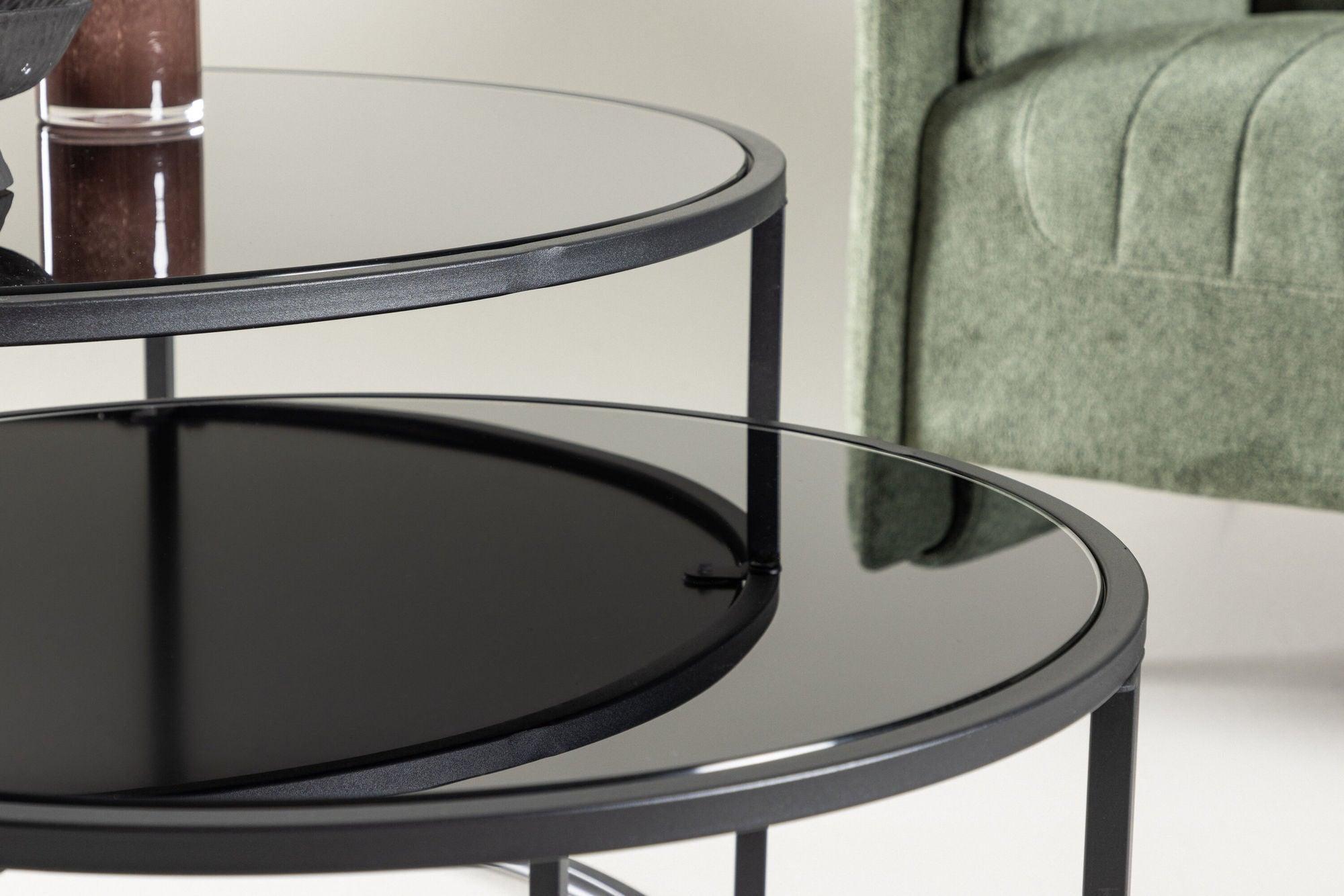 Couchtische Twin, 2er-Set - Schwarz-Couchtische-Venture Home-le canapé
