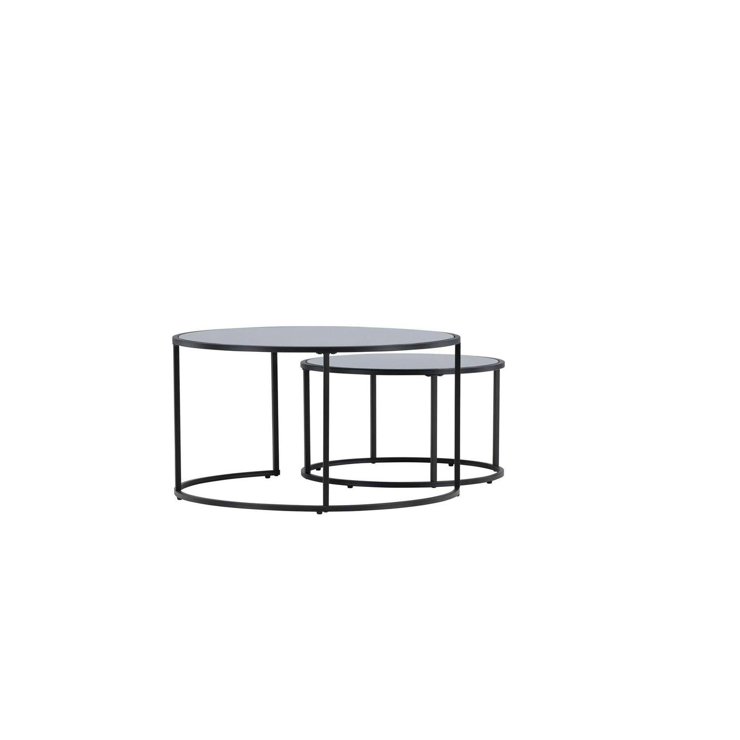Couchtische Twin, 2er-Set - Schwarz-Couchtische-Venture Home-le canapé