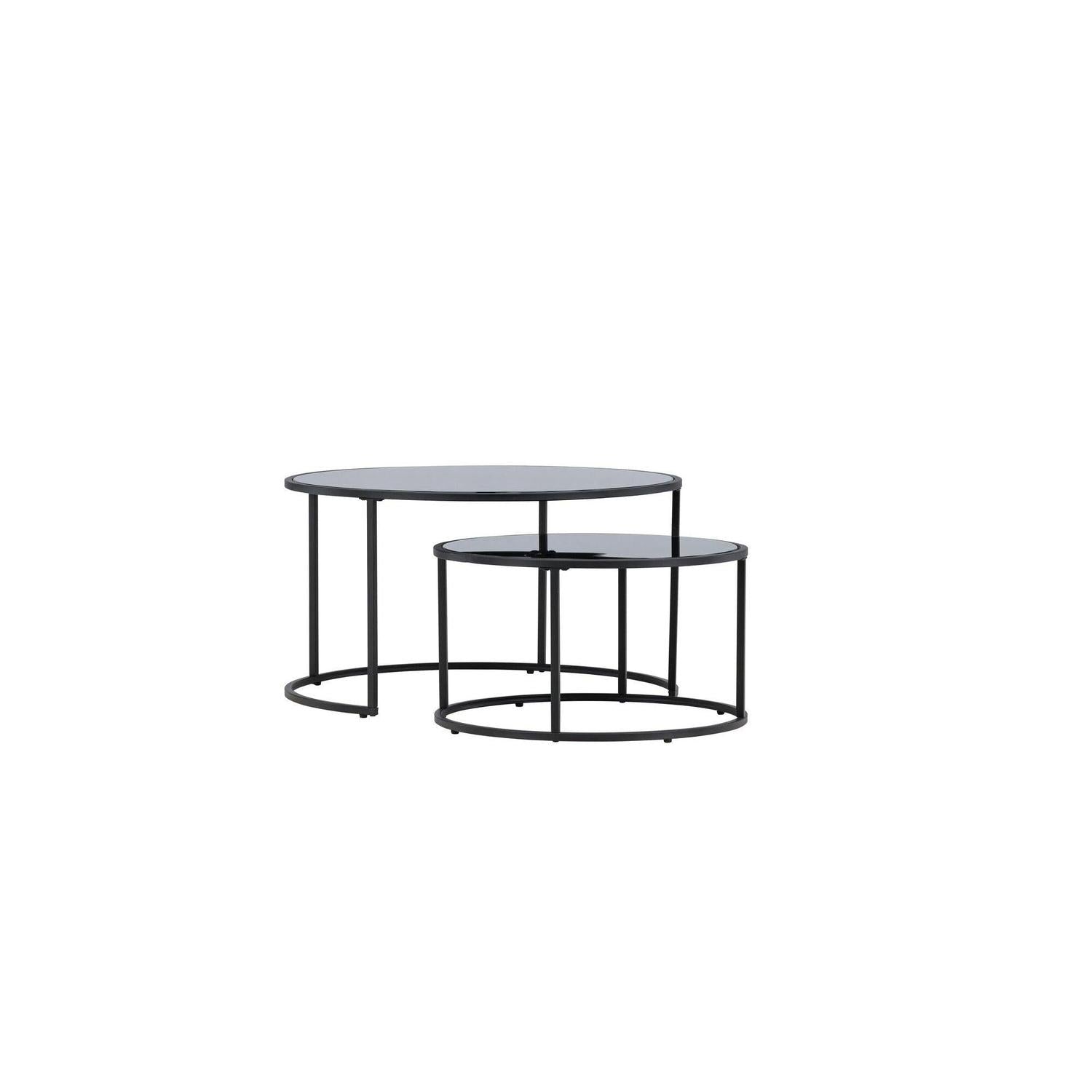 Couchtische Twin, 2er-Set - Schwarz-Couchtische-Venture Home-le canapé