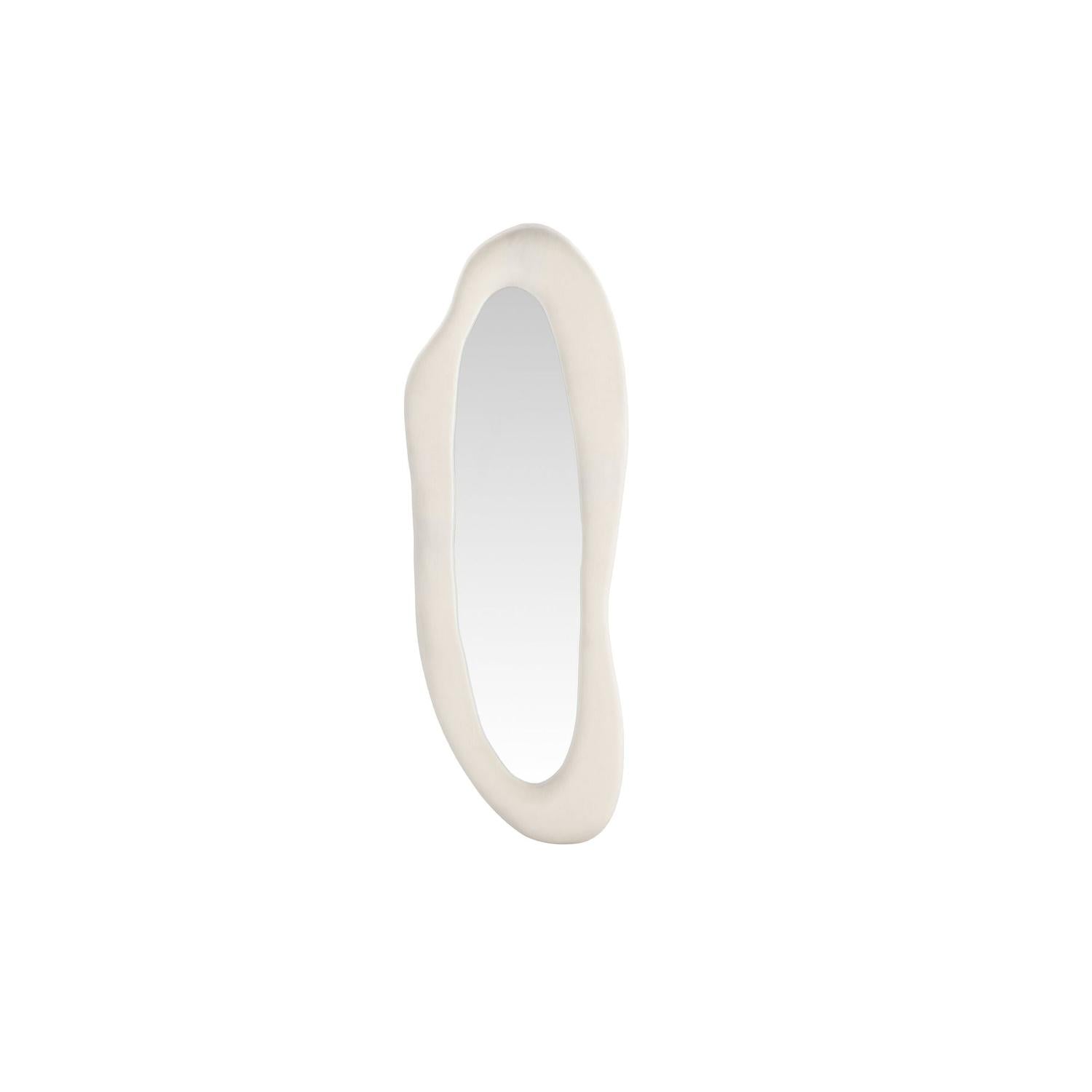 Wandspiegel Louisville aus Samt - Beige