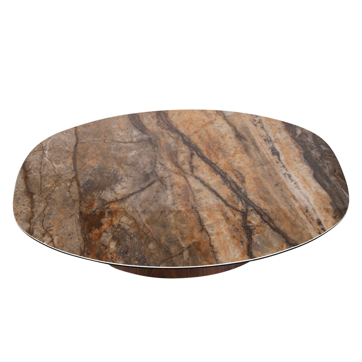 Dänischer Couchtisch Keramik Onyx / Nussbaumfurnier-Pole to Pole-le canapé