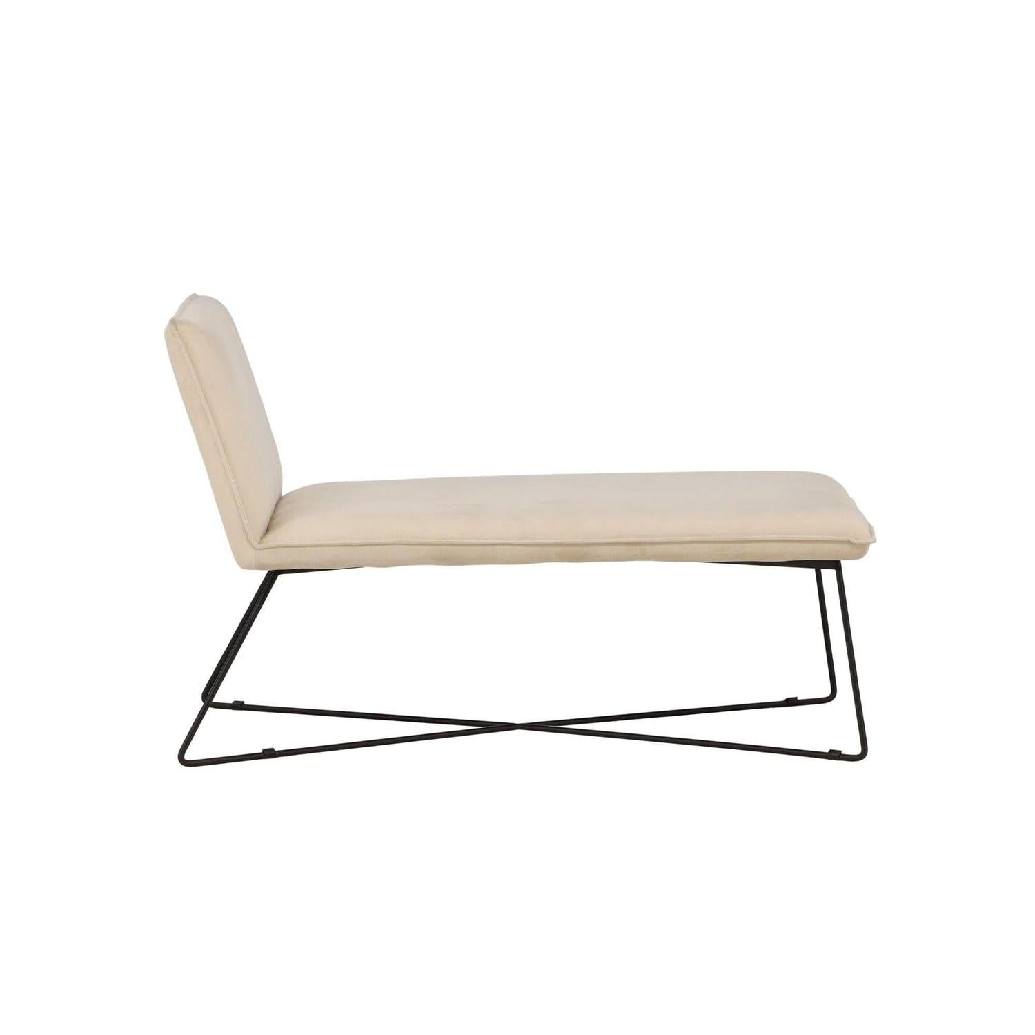 Daybed X-lounge aus Samt - Beige-Daybed-Venture Home-le canapé