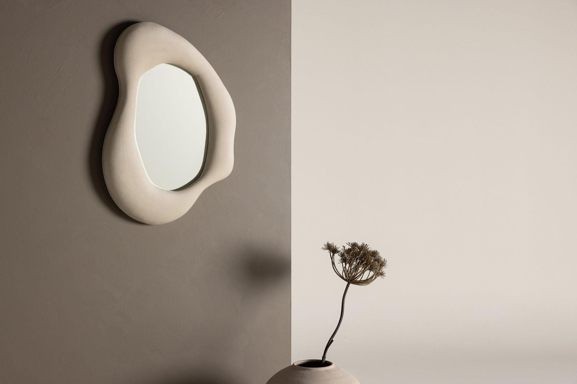 Dekospiegel Louisville 49*70cm aus Samt - Beige-Dekospiegel-Venture Home-le canapé