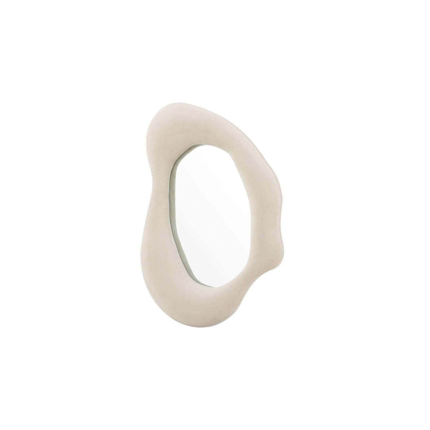 Dekospiegel Louisville 49*70cm aus Samt - Beige-Dekospiegel-Venture Home-le canapé