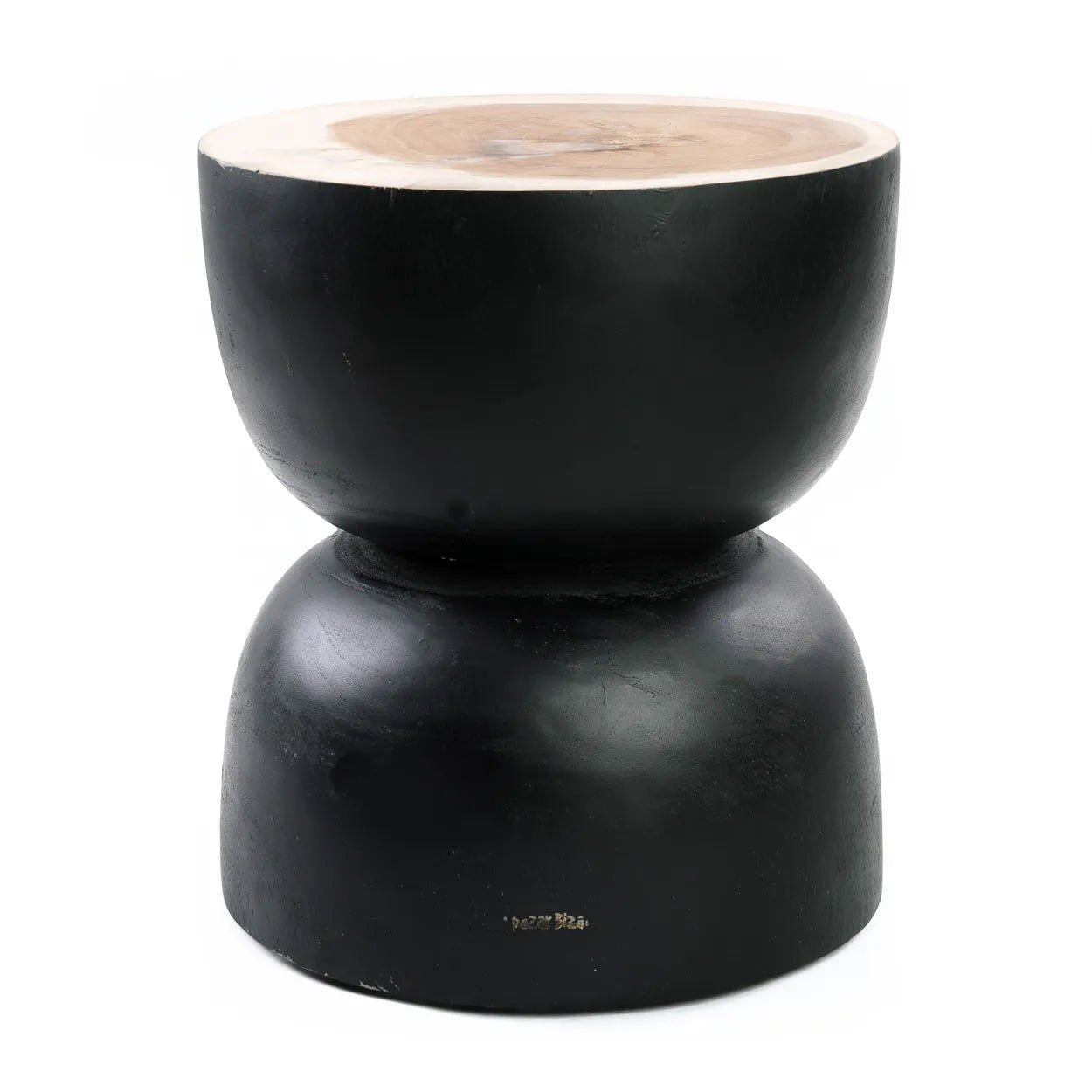Der Karbun Hocker - Schwarz NaturHocker