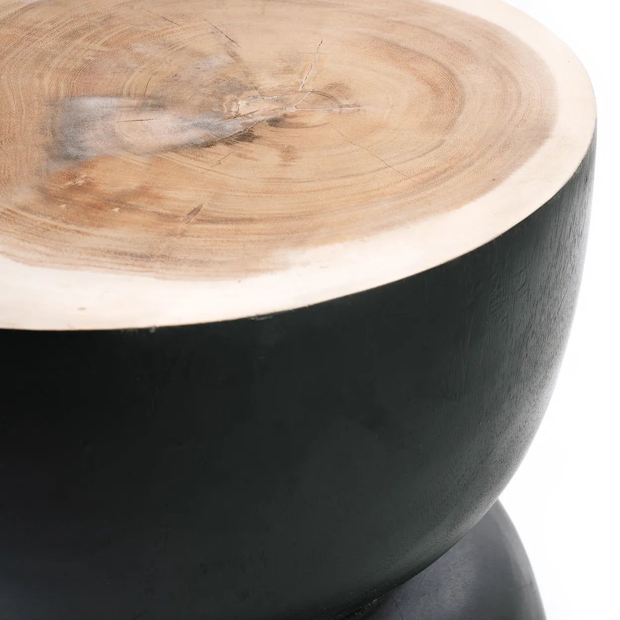 Der Karbun Hocker - Schwarz NaturHocker