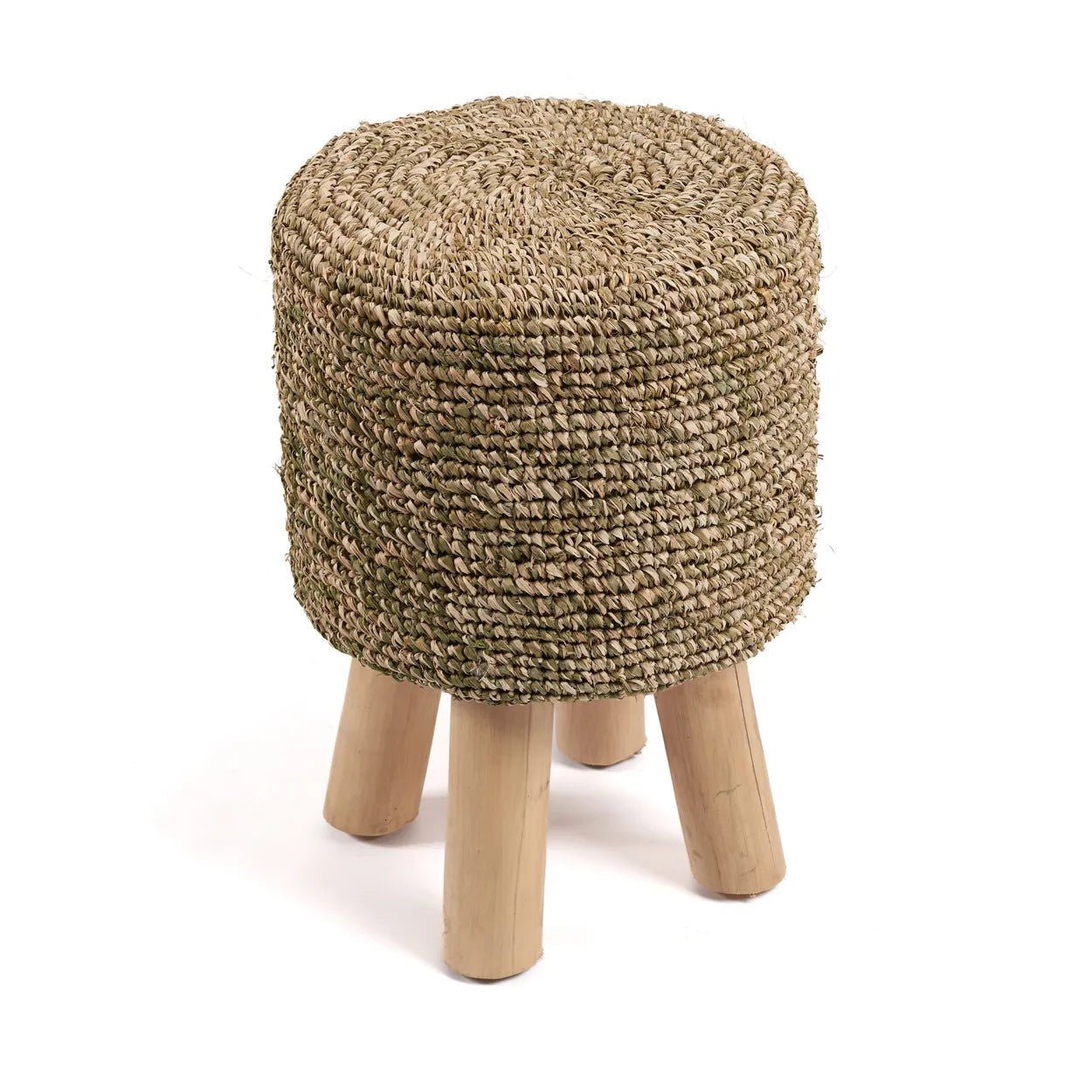 Der Raffia Tressed Hocker - Jungle GrünHocker
