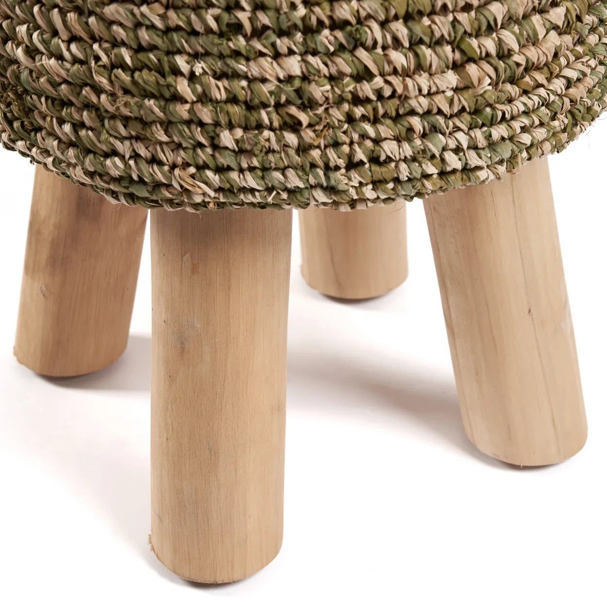 Der Raffia Tressed Hocker - Jungle GrünHocker