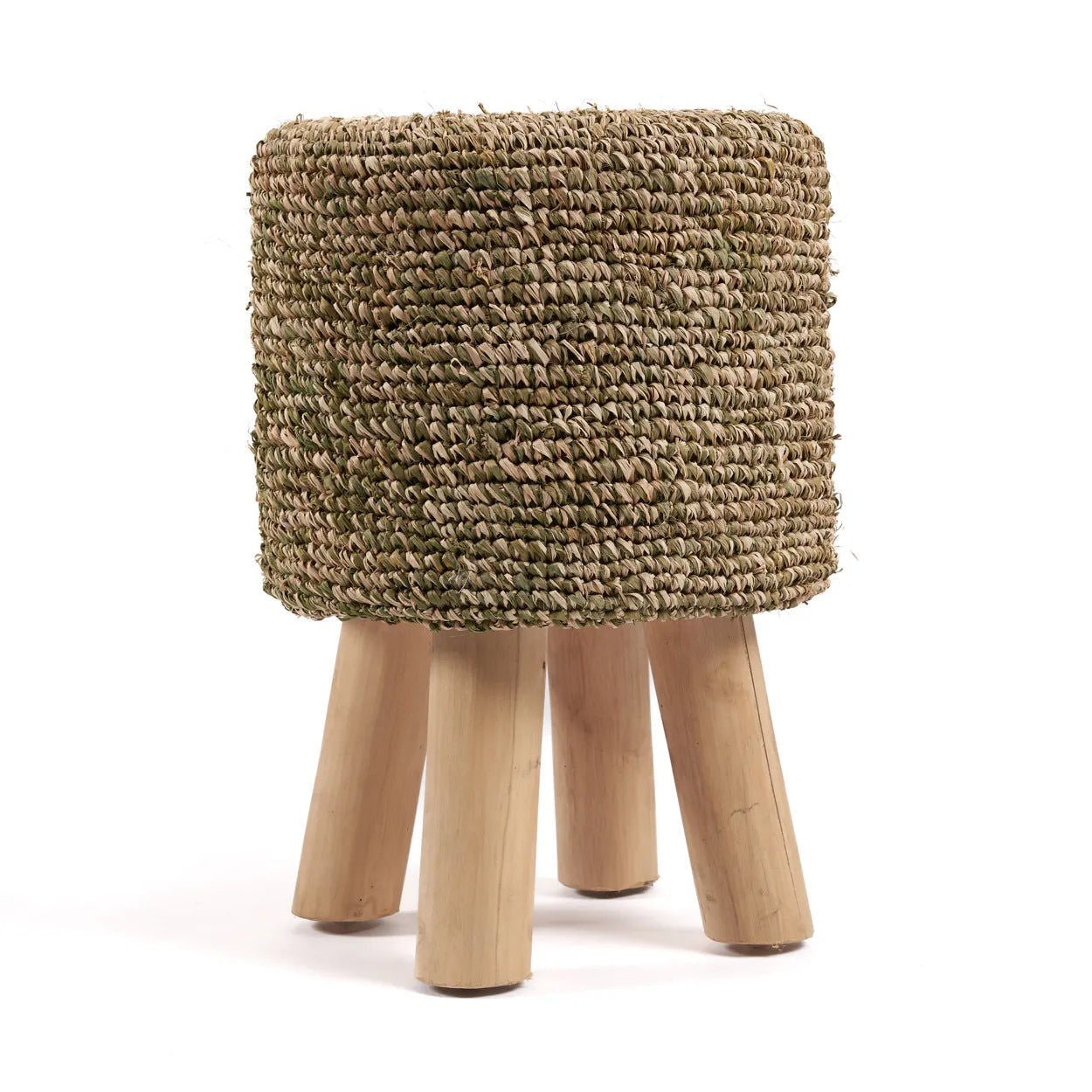Der Raffia Tressed Hocker - Jungle GrünHocker