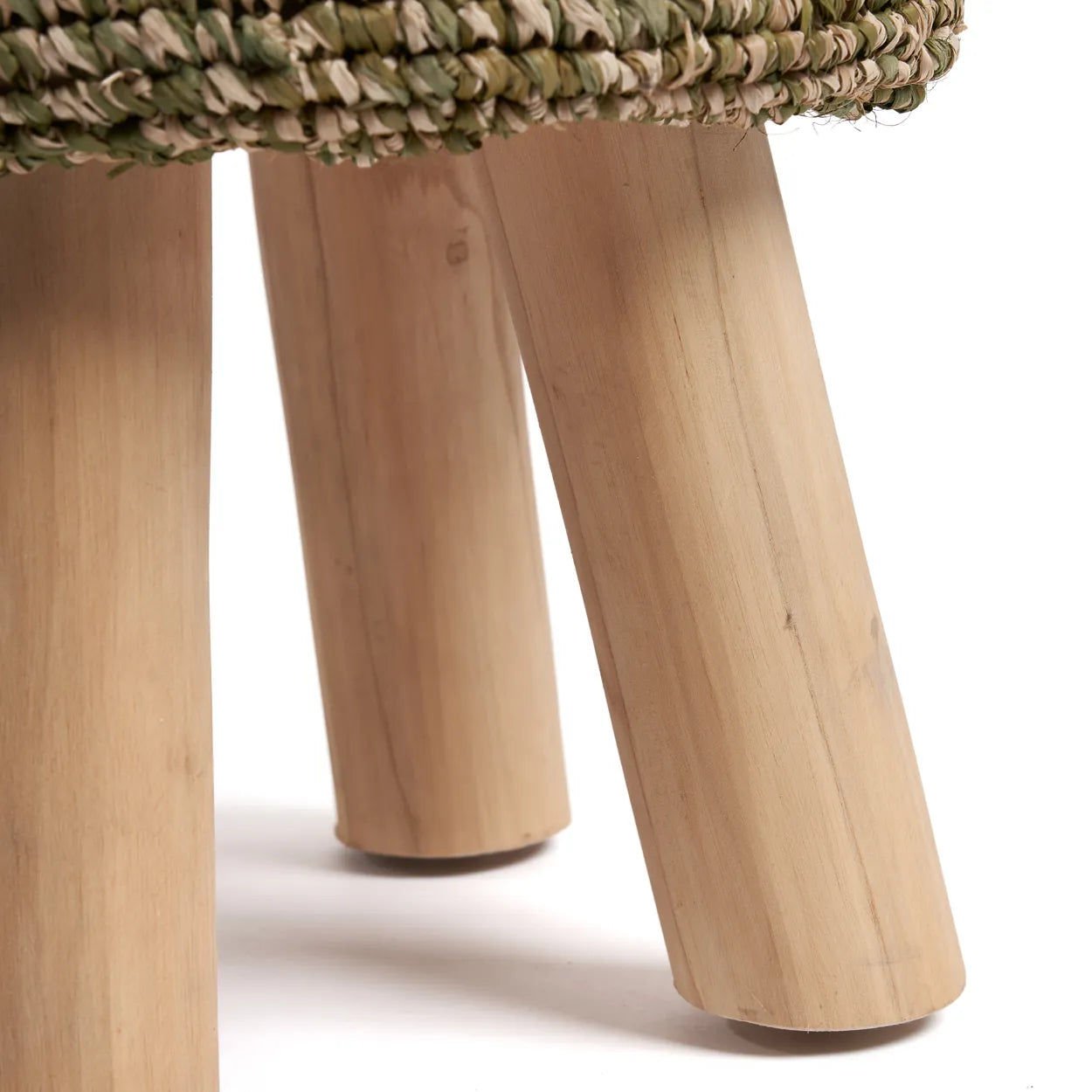 Der Raffia Tressed Hocker - Jungle GrünHocker