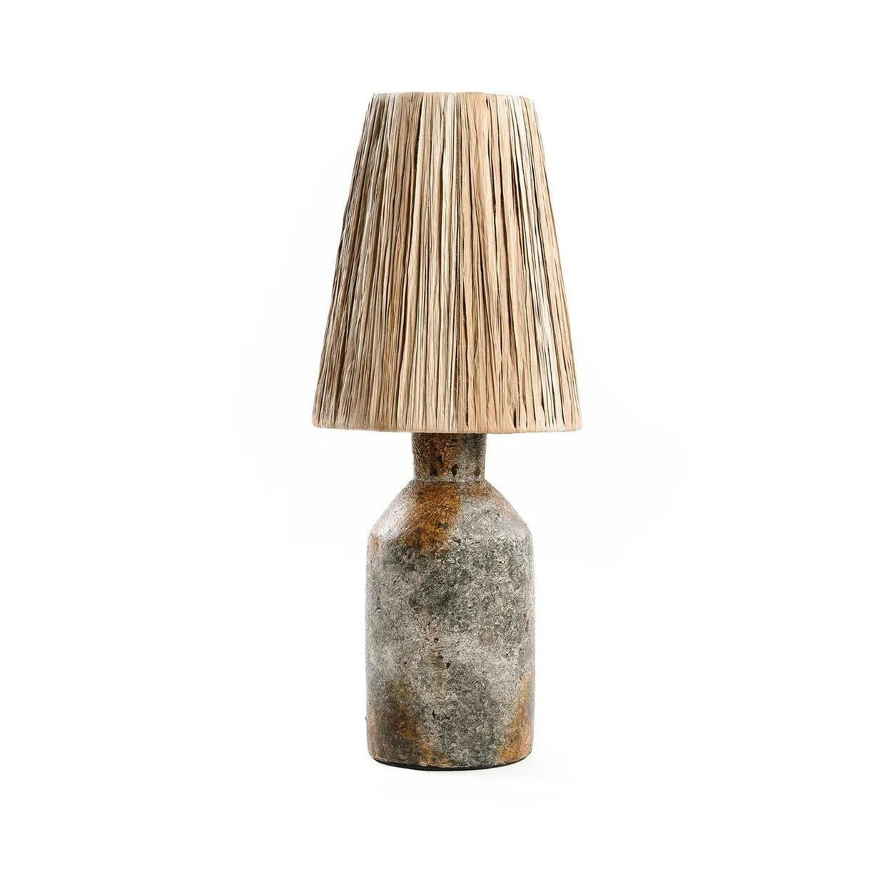 Die Ithaka Tischlampe - Antik Grau NaturTischlampe