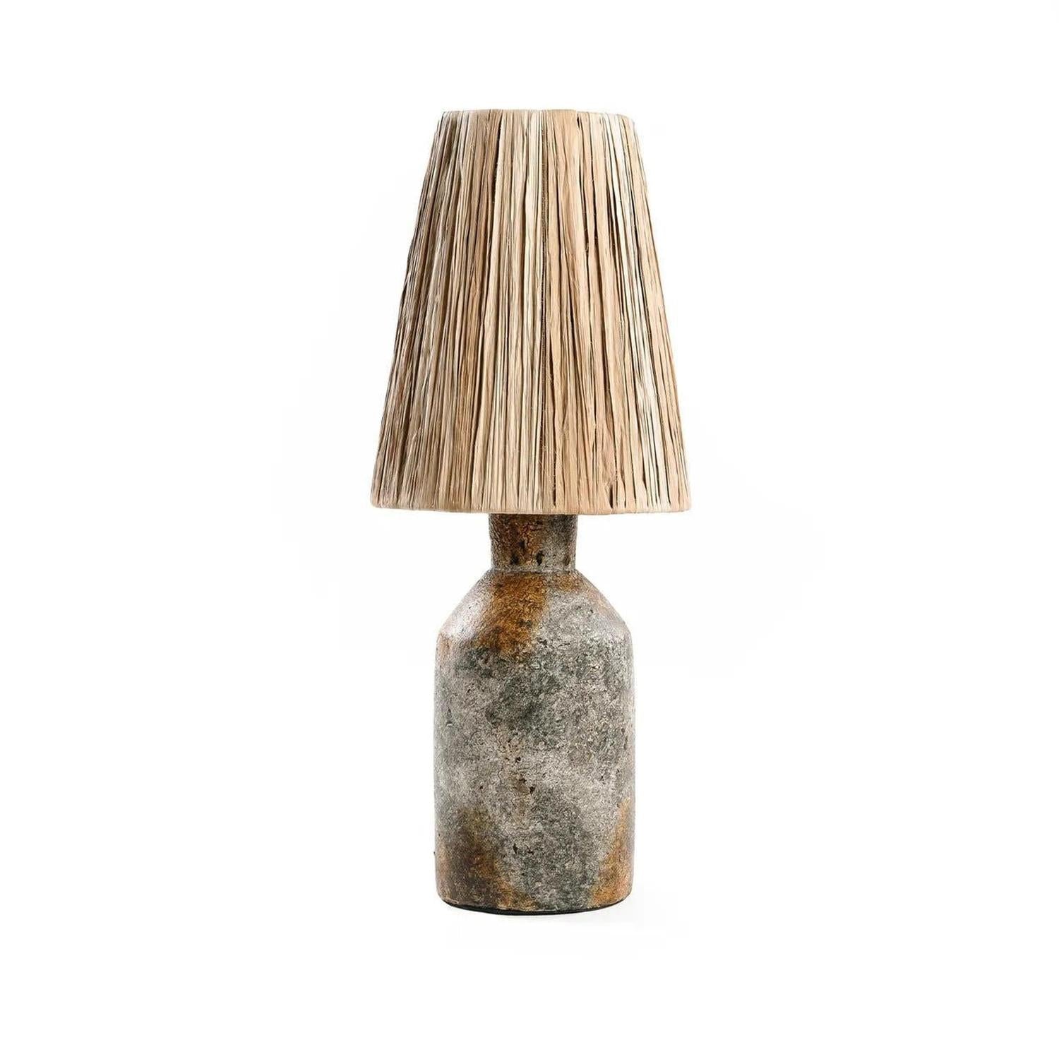 Die Ithaka Tischlampe - Antik Grau NaturTischlampe